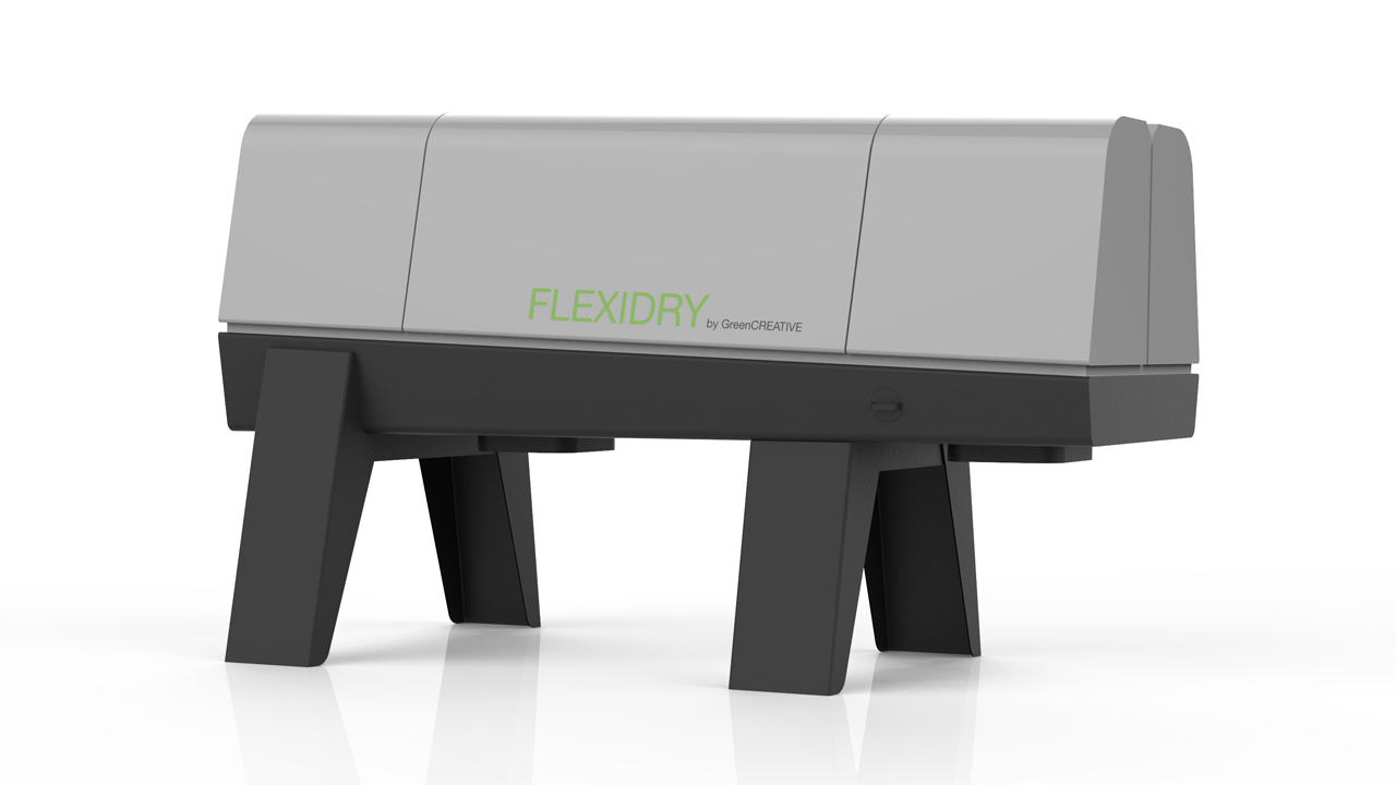 Flexidry, die automatisierte Maschine zur Aufbereitung von Bioabfällen, trennt die Verpackungen vom organischen Teil ohne Zerkleinerung und ohne Wasser.