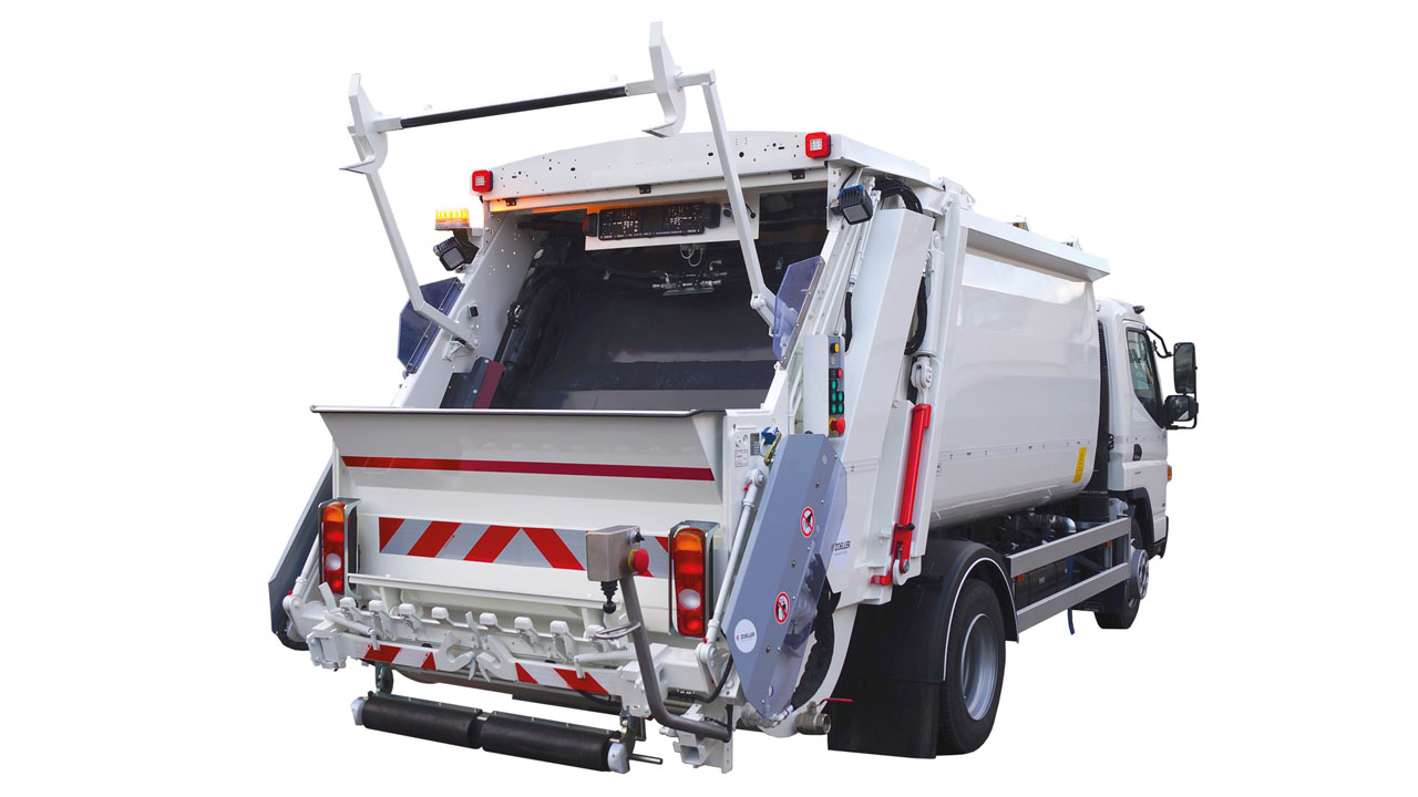 Der Micro-XL-Aufbau wird mit einem neuen integrierten Low-Level-Lifter, Typ 359 Light, gezeigt