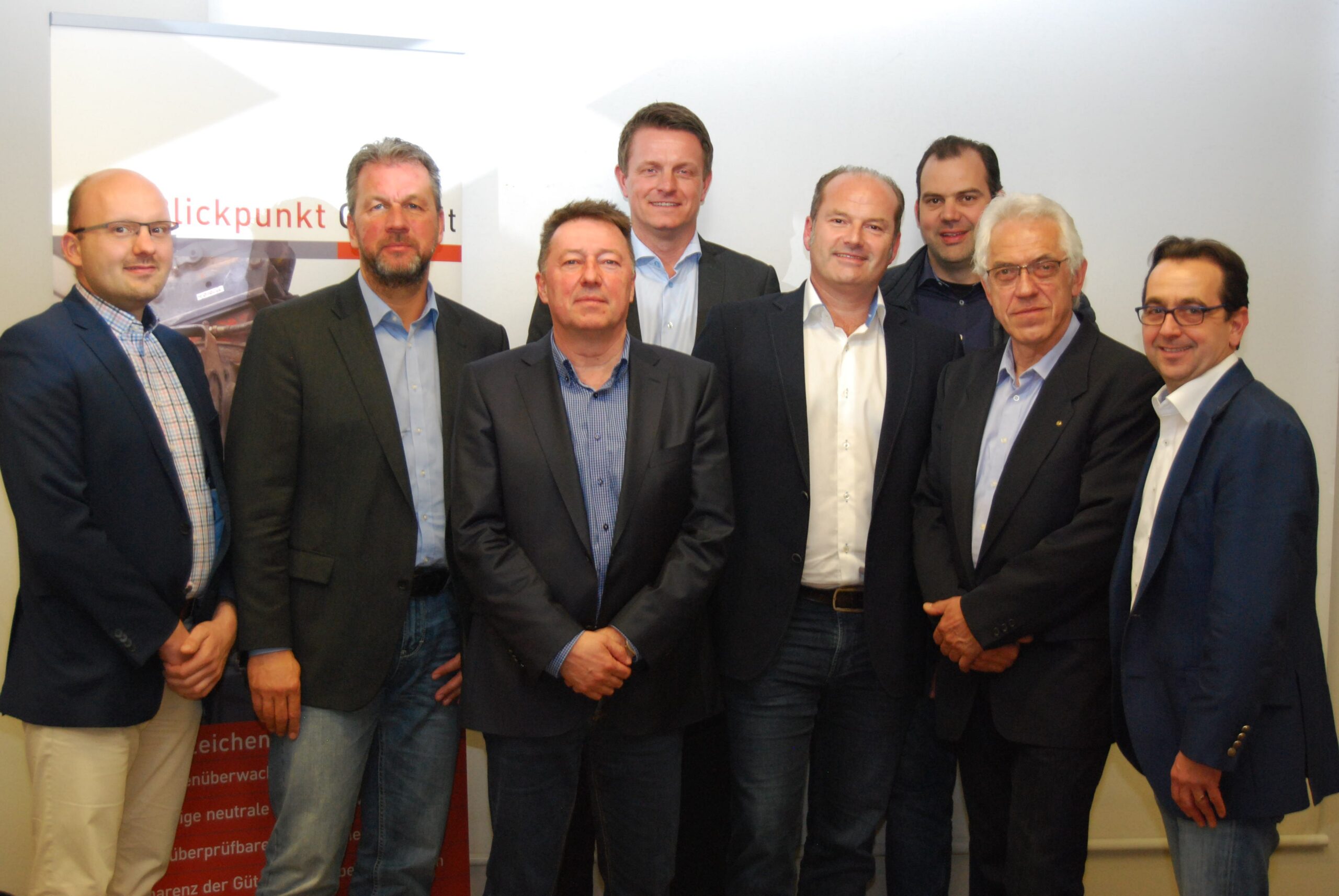 Vorstand und Güteausschuss v.l.n.r: Robert Oettinger, Markus von Olnhausen, Prof. Dr. Uwe Görisch, Mario Prümer, Johannes Schlenter, Thomas Ottl, Martin Hopfe und Rainer Zaum.