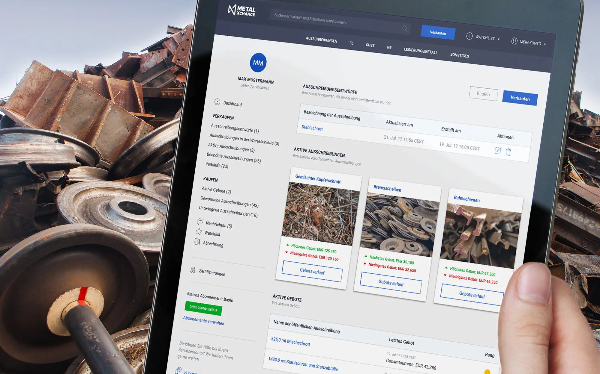 Neue Handelsplattform für Altmetall und Schrott