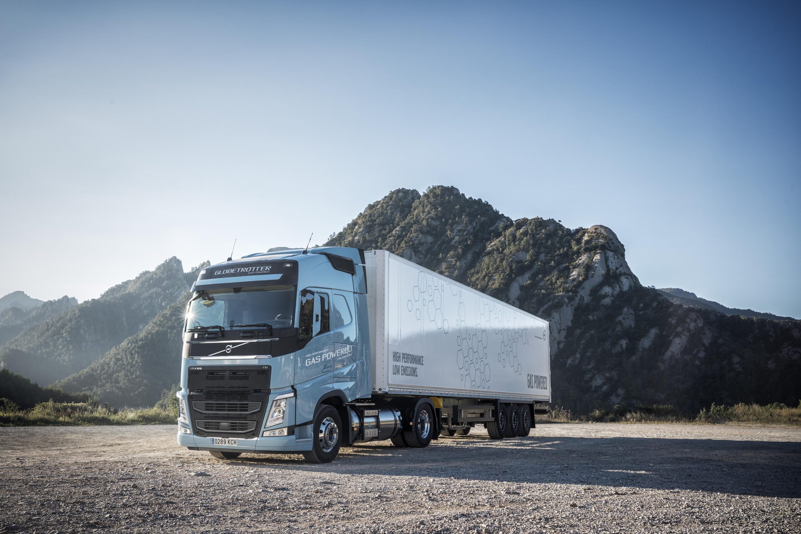 Der neue Volvo FH LNG bietet die Leistung eines Volvo FH mit Dieselmotor bei 20 bis 100 Prozent geringerem CO2-Ausstoß. Bild: Volvo
