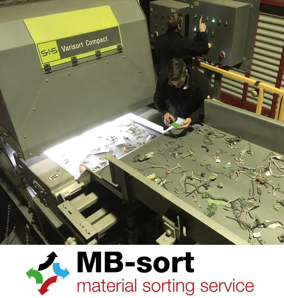 Bei der Sortierung von verschiedensten Mischfraktionen, zum Beispiel von Elektro- und Elektronikschrott, gewinnt MB-sort für die Kunden Sekundärrohstoffe zurück. (Foto: MB-sort)