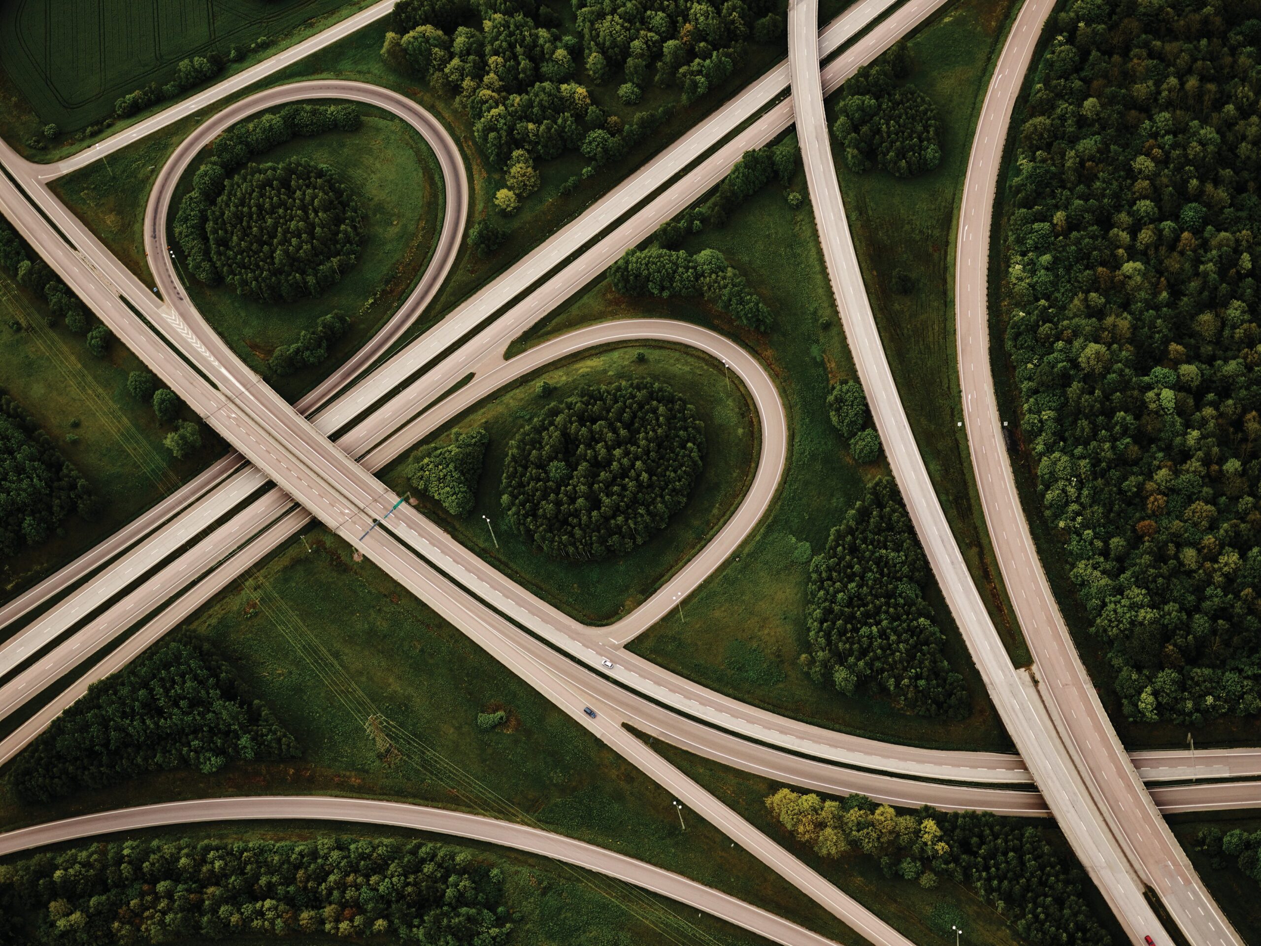 Highway intersection, aerial view.
Sweden
Photo: Brendan Austin 2015