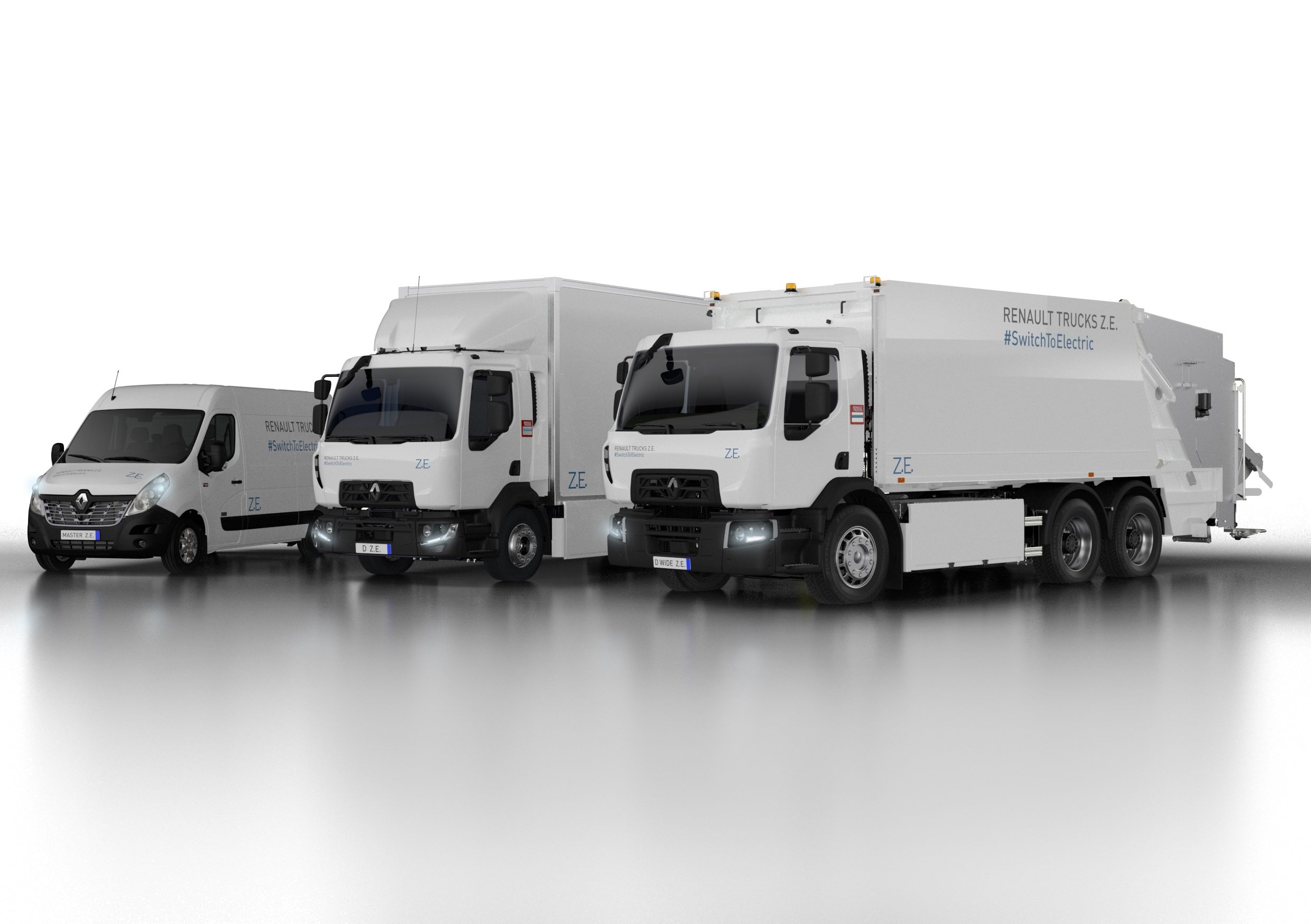 RT_Renault Trucks Baureihe Z.E.: Renault Trucks stellt nach einer zehnjährigen Testphase die Baureihe Renault Trucks Z.E. mit Elektro-Fahrzeugen von 3,5 bis 26 Tonnen für Nutzungen im Stadtverkehr vor. (Foto: Renault Trucks)
