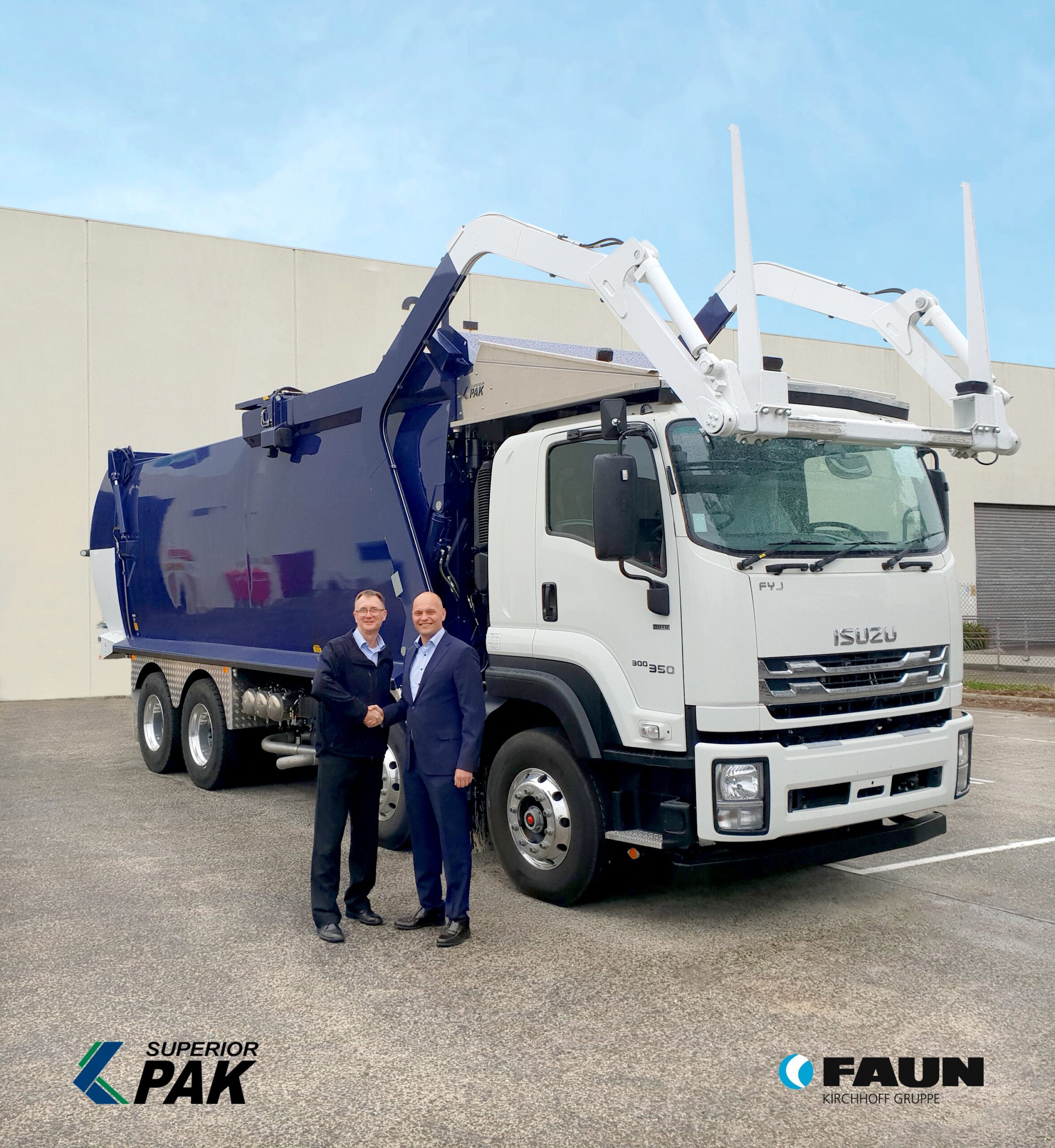 Rob Wrigley, Geschäftsführer Superior Pak und Patrick Hermanspann, CEO Faun Gruppe (von links). Bild: Faun