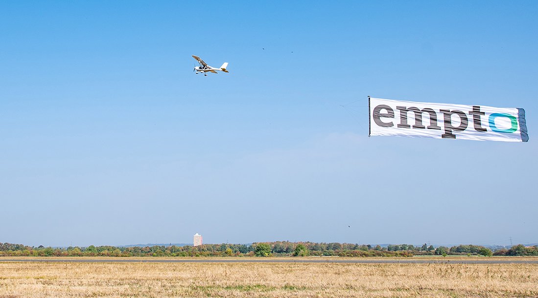 Werbeaktion Flugzeug