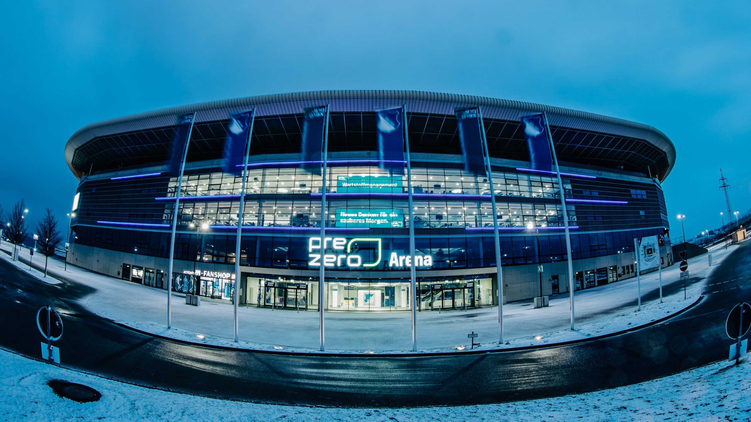 Branding Pre Zero Arena Sinsheim / TSG 1899 Hoffenheim.  Bild: Simon Hofmann
