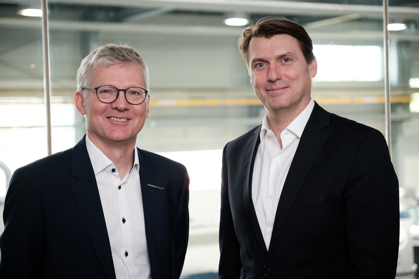 Manfred Hackl, CEO EREMA Group GmbH (links) mit Günter Stephan, Head of Mechanical Recycling, Borealis Circular Economy Solutions, Borealis AG.
Copyright: Borealis