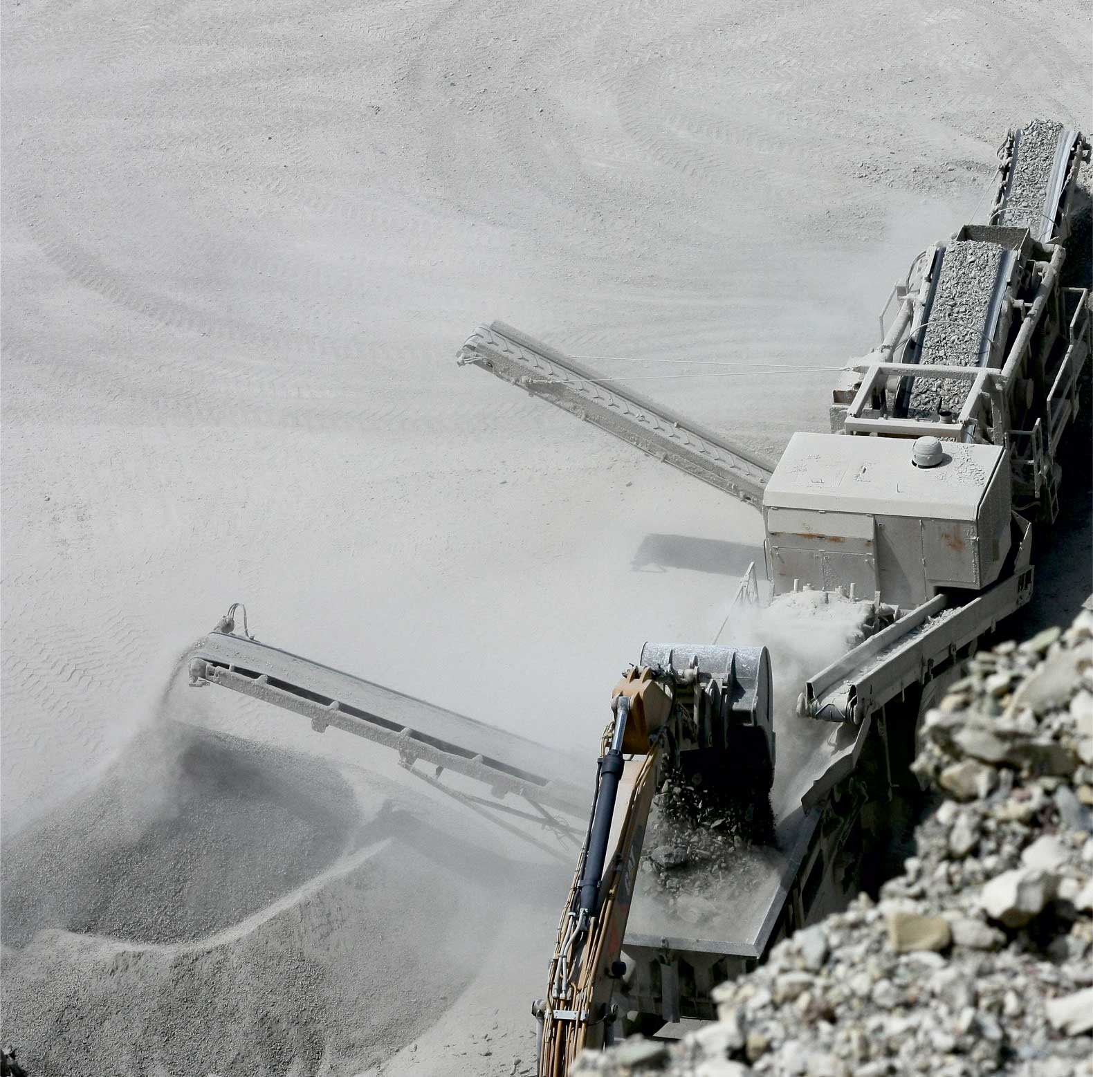 Feinmaterial als kritische Fraktion von Bauabbruch. Bild: Fraunhofer UMSICHT