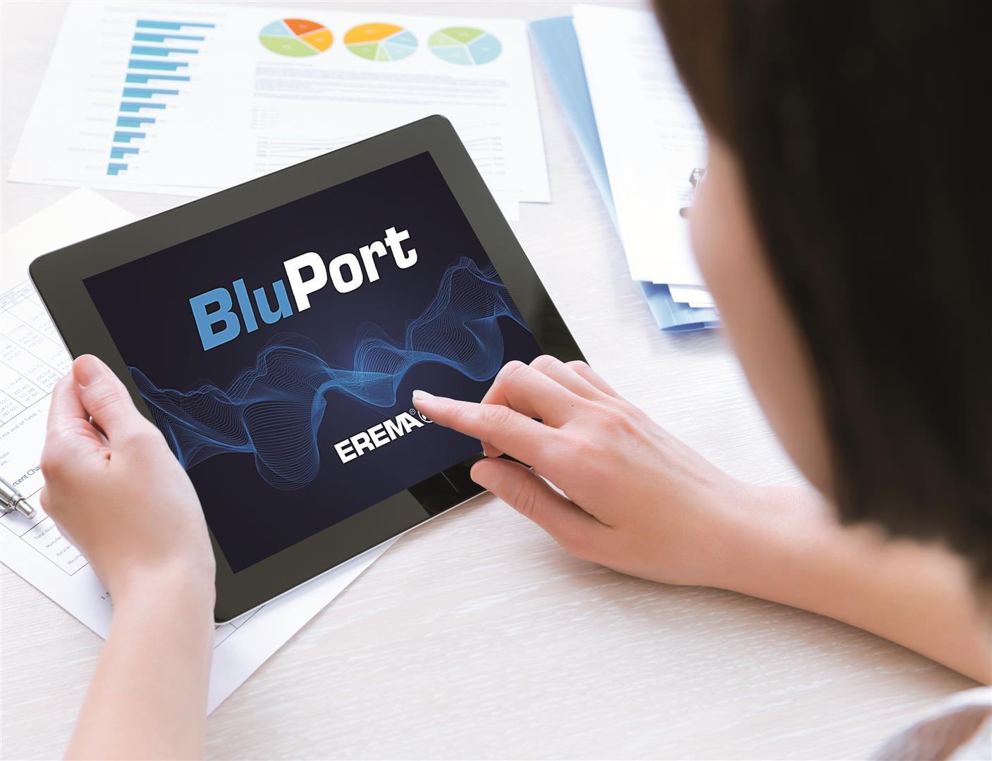 Auf der Online-Plattform BluPort bündelt Erema Dienstleistungs- und Datenaufbereitungs-Apps, welche die Kunden bei der Qualitätskontrolle und Prozessoptimierung unterstützen. Bild: Erema