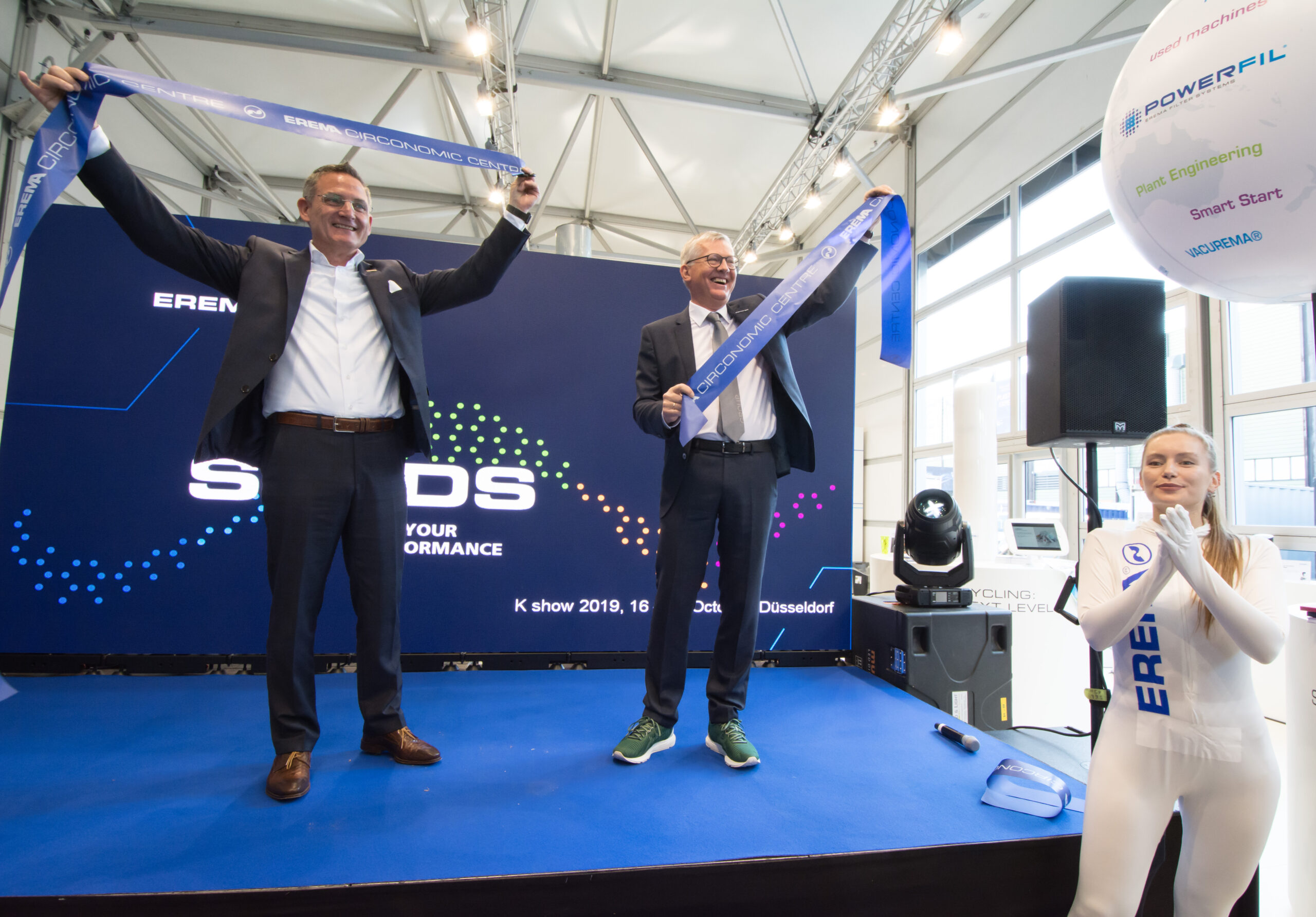 Ton Emans, President Plastics Recyclers Europe und Manfred Hackl, CEO Erema Group.