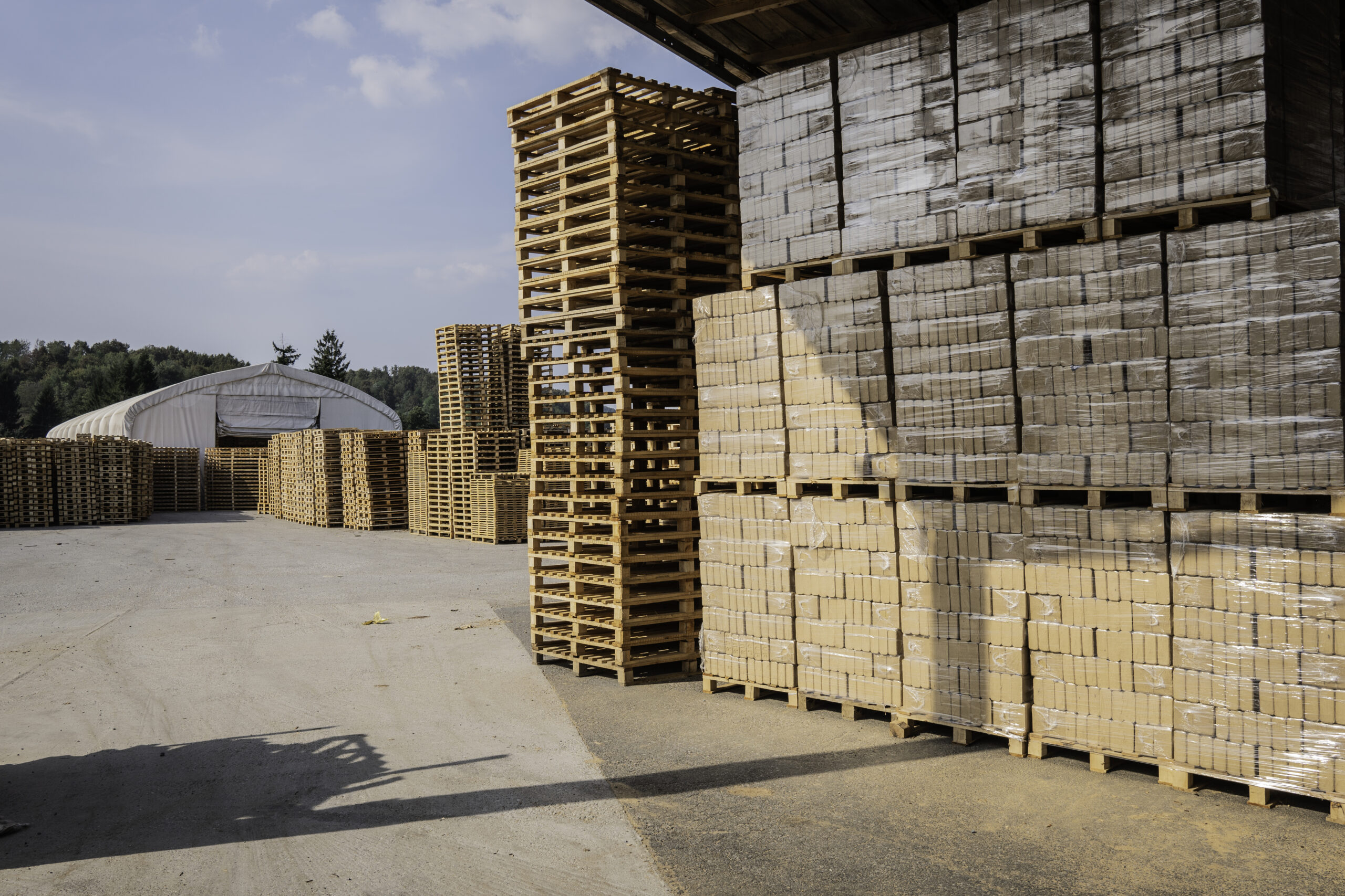 Die kroatische Firma Košćal produziert Holzpaletten verschiedenster Abmaße und erwirtschaftet aus dem bei der Produktion anfallenden Holzresten zusätzlich Ruf-Holzbriketts. Bild: Ruf