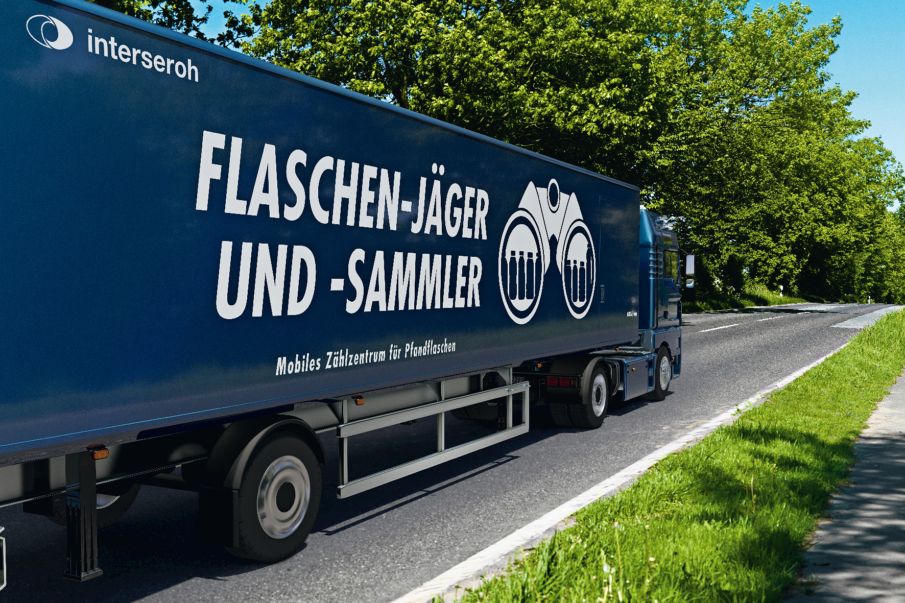 Kommt zum Händler: mobiles Zählzentrum für Einwegpfand (Quelle: Alba Group)