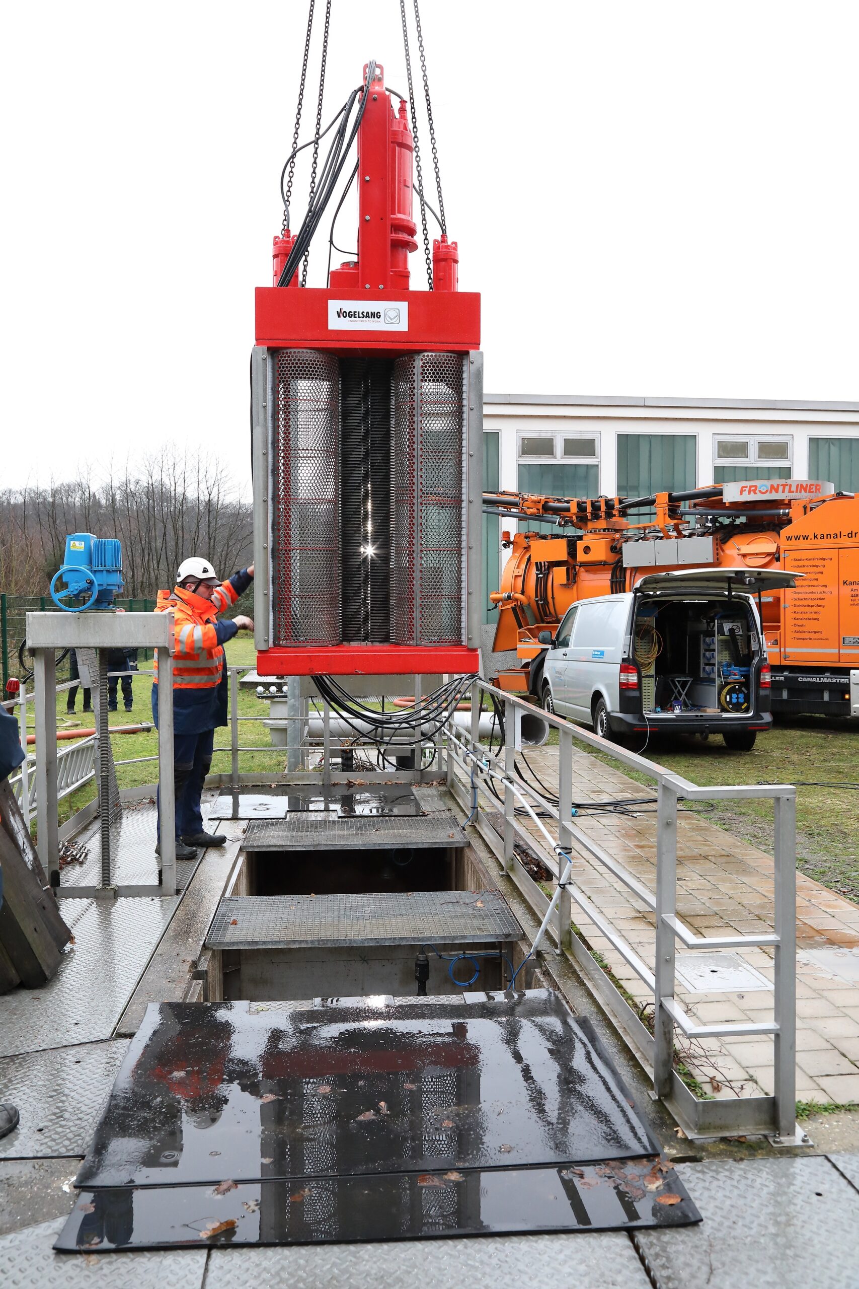 Zerkleinerungslösung für großen Abwasserkanal