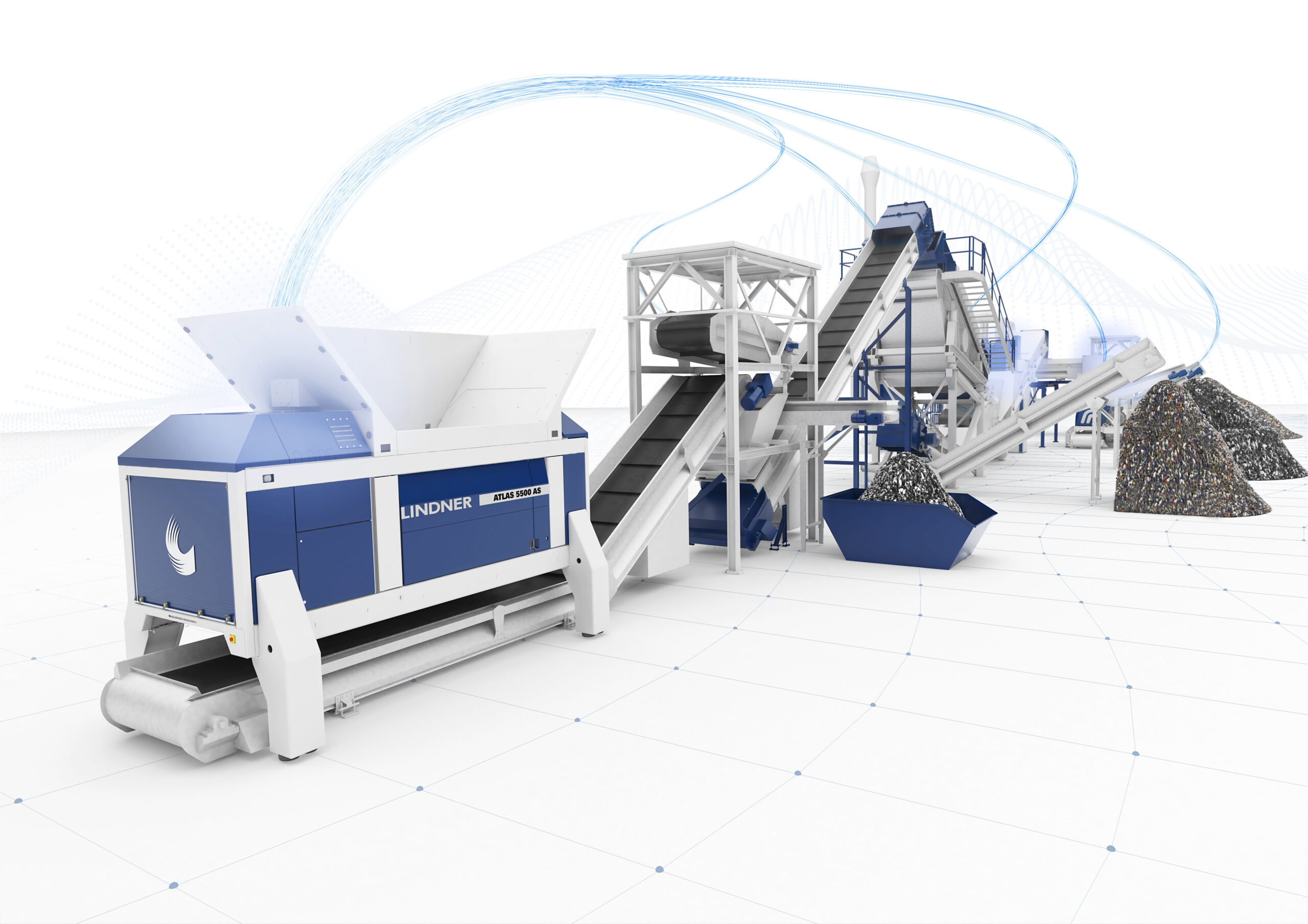 Lindner will auf Digitalisierung und smarte Technologie setzen und zeigt zur IFAT 2020 intelligente Systemlösungen für die Verarbeitung von Müll zu Wertstoffen und die Produktion von hochwertigen Ersatzbrennstoffen. Bild: Lindner Recyclingtech