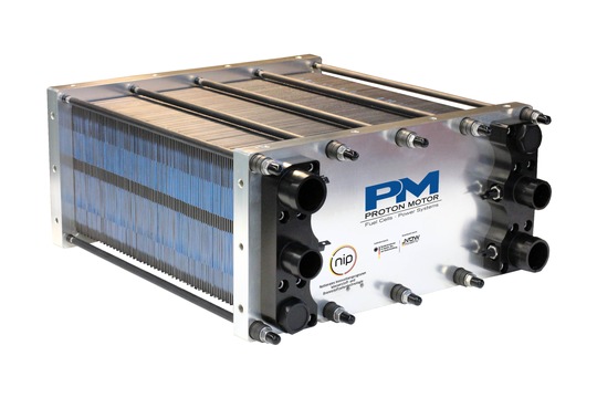 Beispiel eines Brennstoffzellenstacks. Bild: Proton Motor Fuell Cell GmbH
