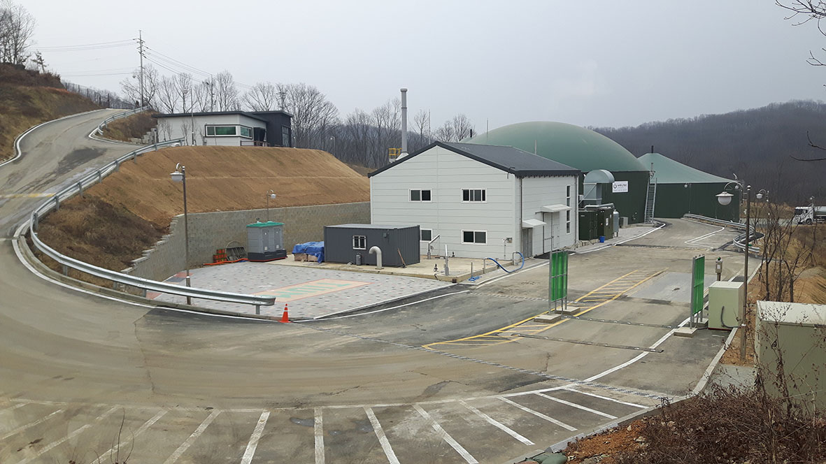 Der Anlagenbauer hat 2021 und 2016 bereits zwei Biogasanlagen in
Südkorea geplant und gebaut. (Quelle: Weltec Biopower)
