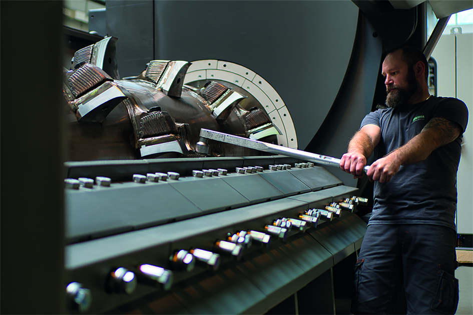Das neue widerstandsfähige RC-Schneidwerk für die UNTHA XR-Klasse. Bild: Untha shredding technology
