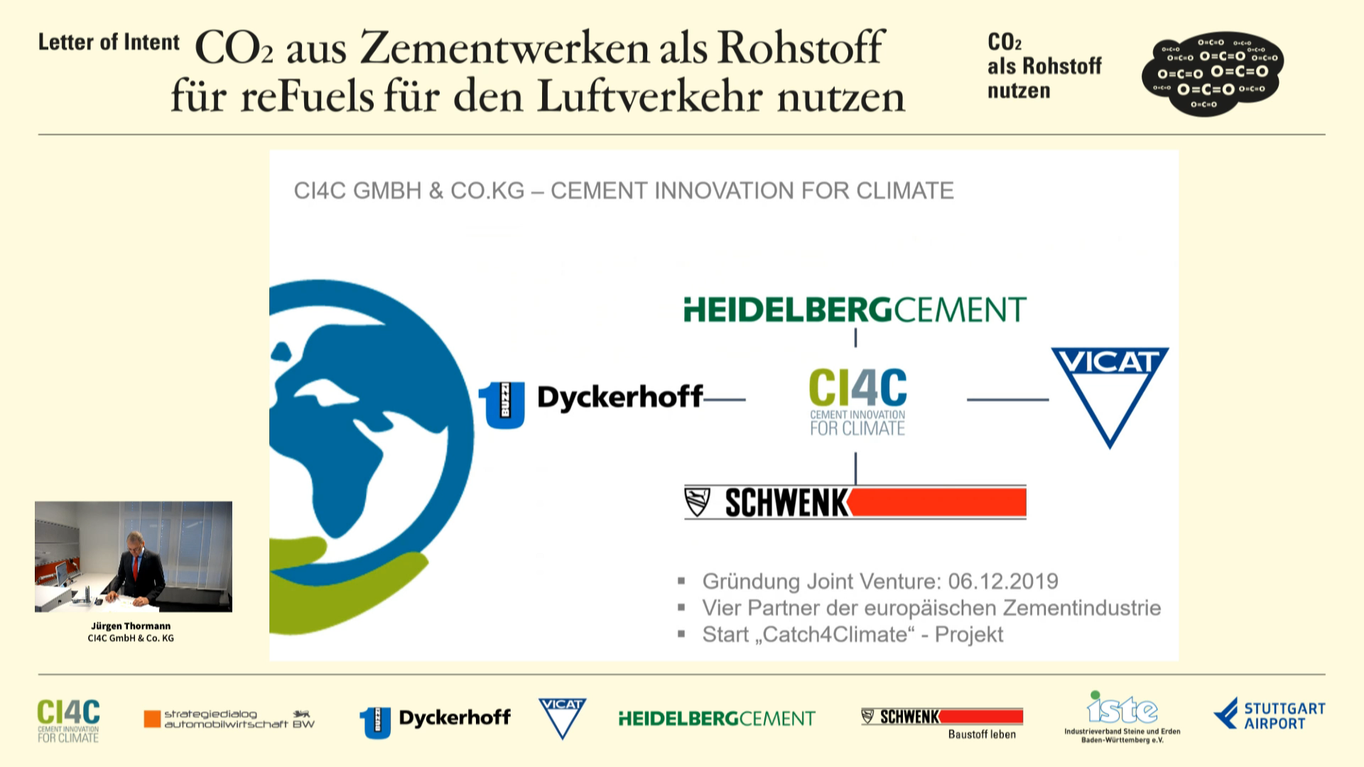 Vier internationale Konzerne der Zementindustrie haben sich zum Konsortium CI4C (Cement Initiative for Climate) zusammengeschlossen.  ISTE / Mahrholdt