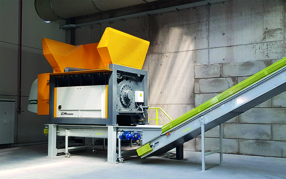 Die neue CR2000 von Untha ist ein besonders leistungsfähiges Kraftpaket für die Wertstoffzerkleinerung
Bild: Untha Shredding Technology