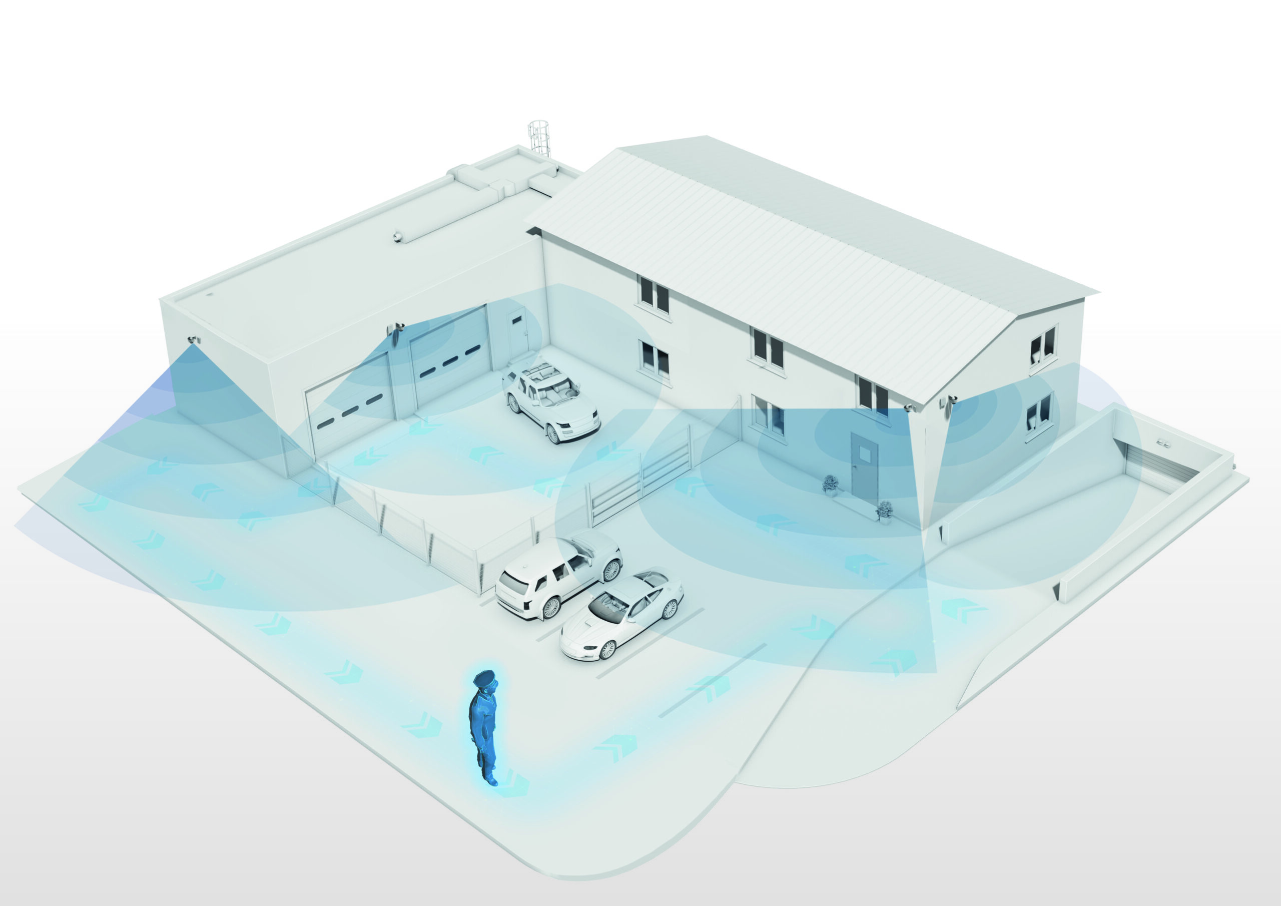 Mit dem Virtual Guard alles im Blick: Welche Bereiche der virtuelle Wächterrundgang umfasst, wird vom Kunden individuell vorgegeben. Bild: Protection One GmbH