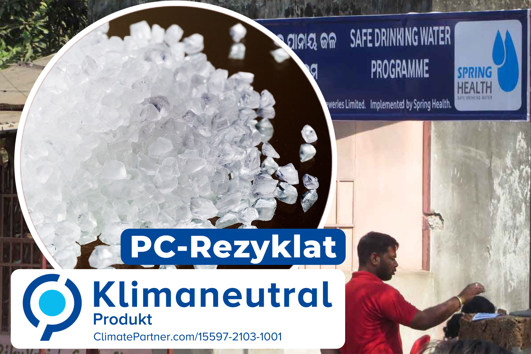 Mit der Unterstützung von Klimaschutzprojekten in Indien erreicht pekutherm das Zertifikat „klimaneutral“ für seine Polycarbonat-Rezyklate. Bild: Pekutherm
