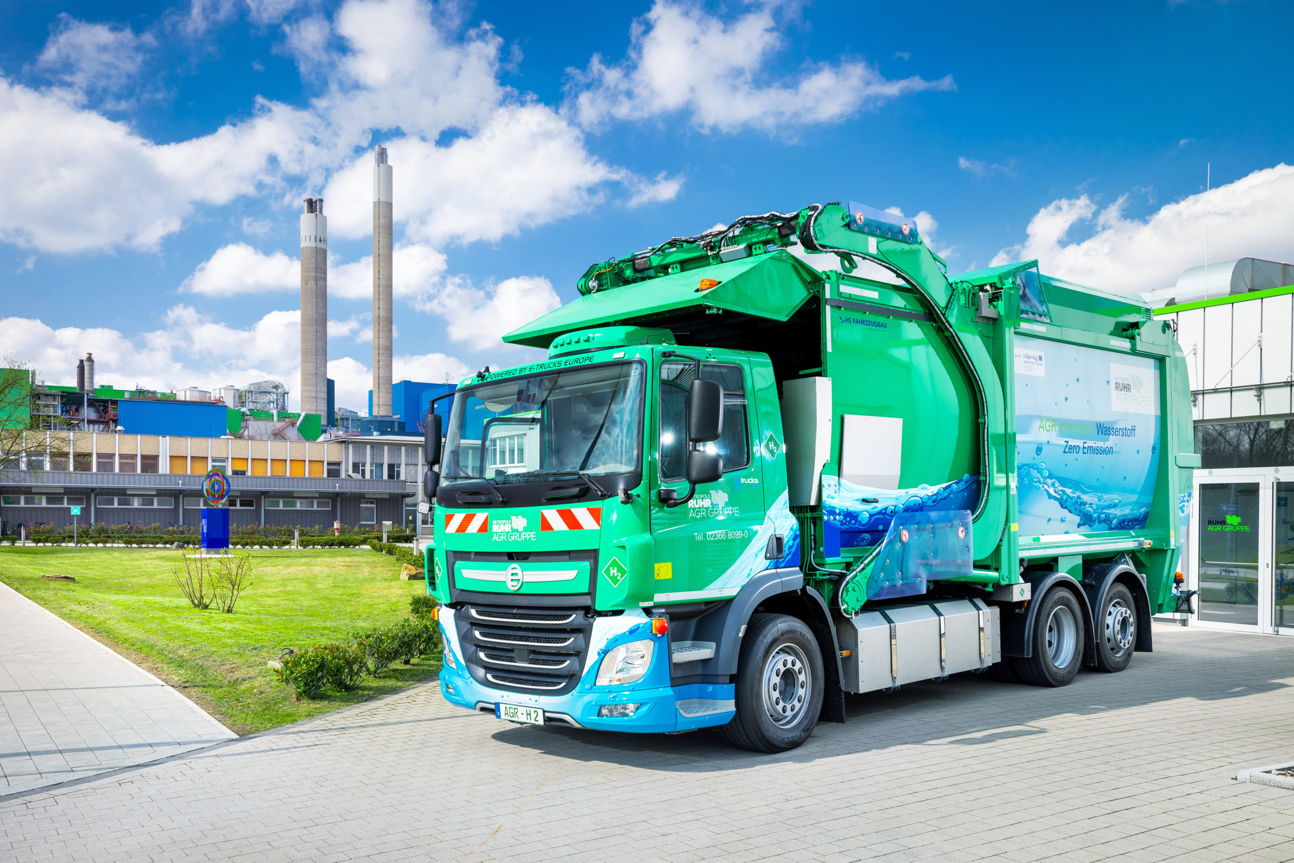 Das mit Wasserstoff betriebene Fahrzeug der AGR Herten. (Quelle: Udo Geisler)