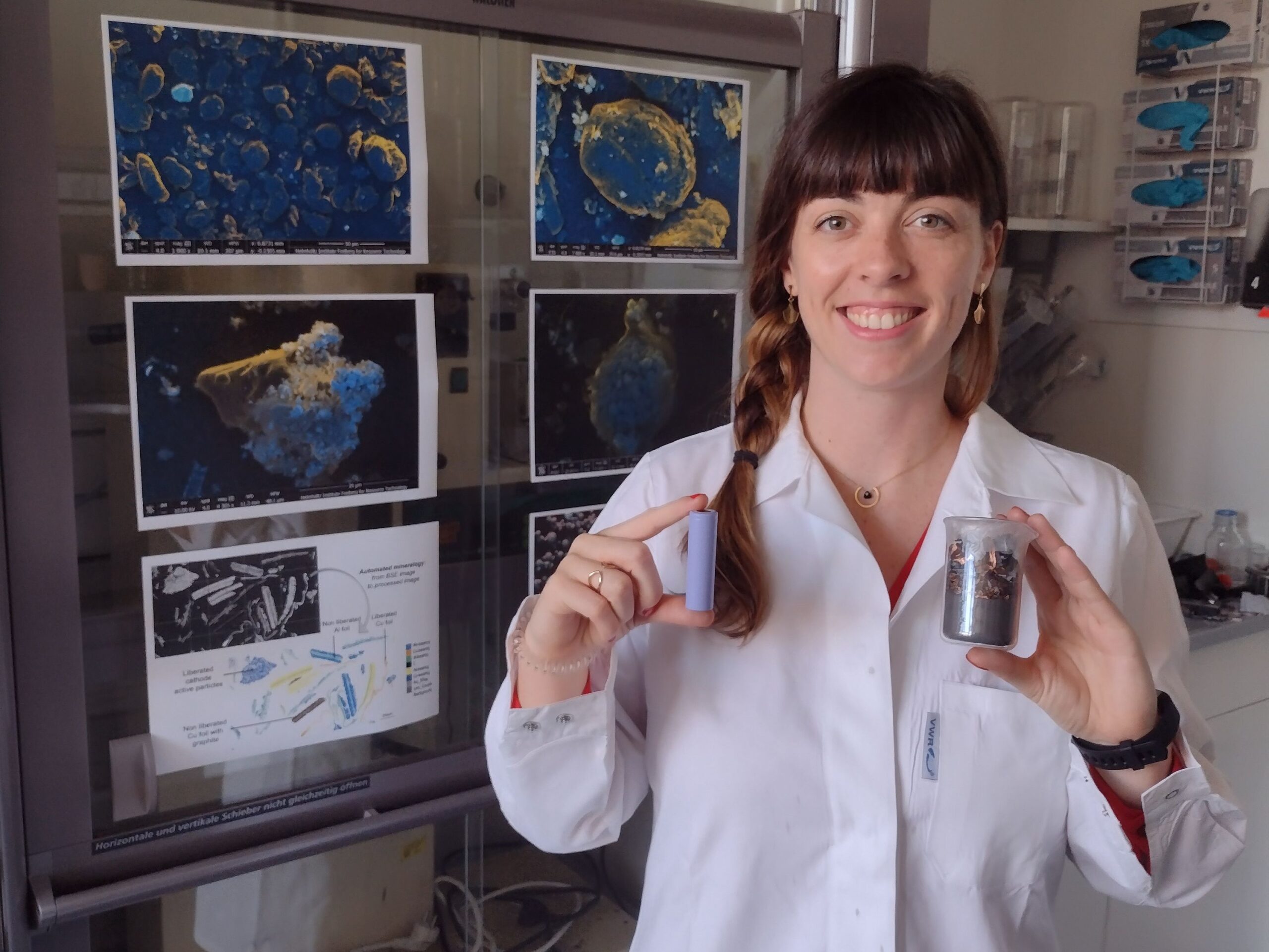HIF-Doktorandin Anna Vanderbruggen tritt mit ihrem innovativen Konzept zum Recycling von Lithium-Ionen-Batterien beim Zukunftswettbewerb Falling Walls in Berlin an. (Quelle: HZDR/HIF)