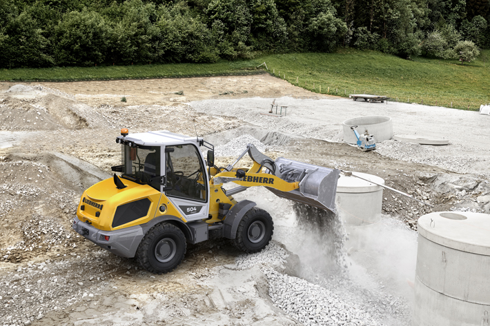 Der Liebherr-Compactlader L 504 ist das neueste Modell in der Radlader-Palette von Liebherr. Bild: Liebherr