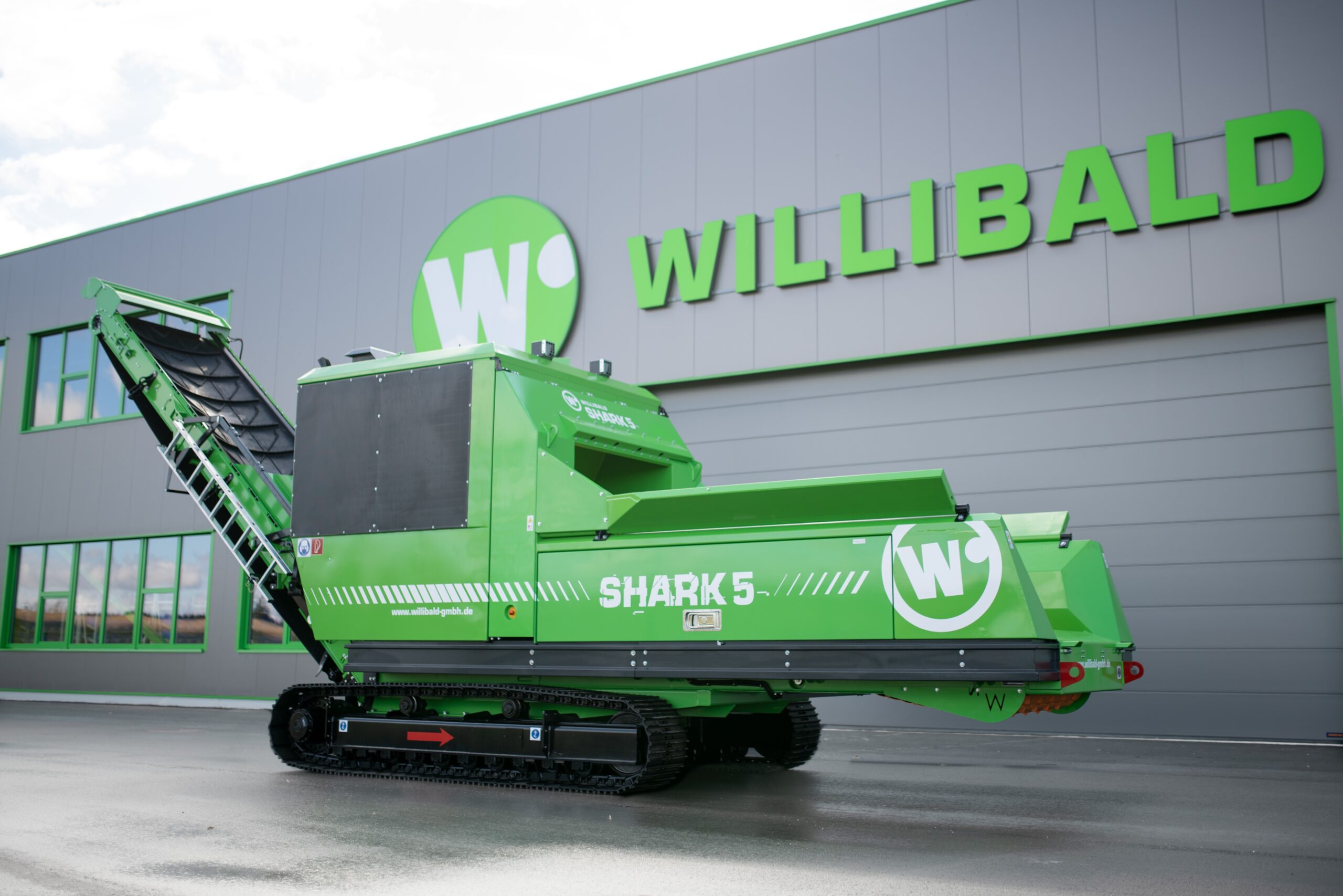 Der Willibald Hochleistungs-Schredder Shark 5 ist jetzt zusätzlich mit Fernwartungsoption WILLMA zur Maschinenüberwachung erhältlich. Bild: Willibald