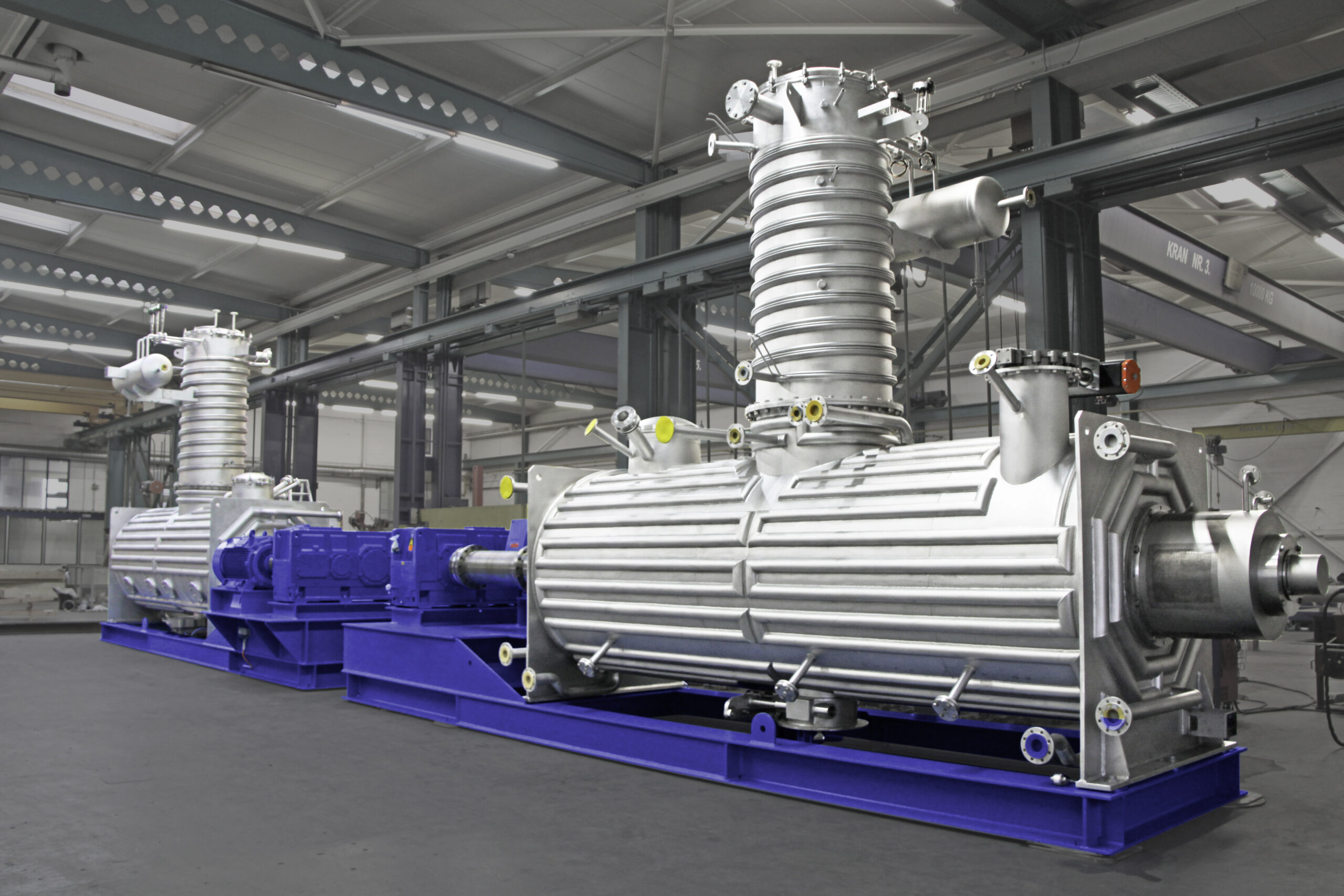 Bei dem von BHS-Sonthofen entwickelten Verfahren zum Recycling von Lithium-Ionen-Batterien kommt der Horizontaltrockner vom Typ HTC zum Einsatz. Bild: BHS Sonthofen