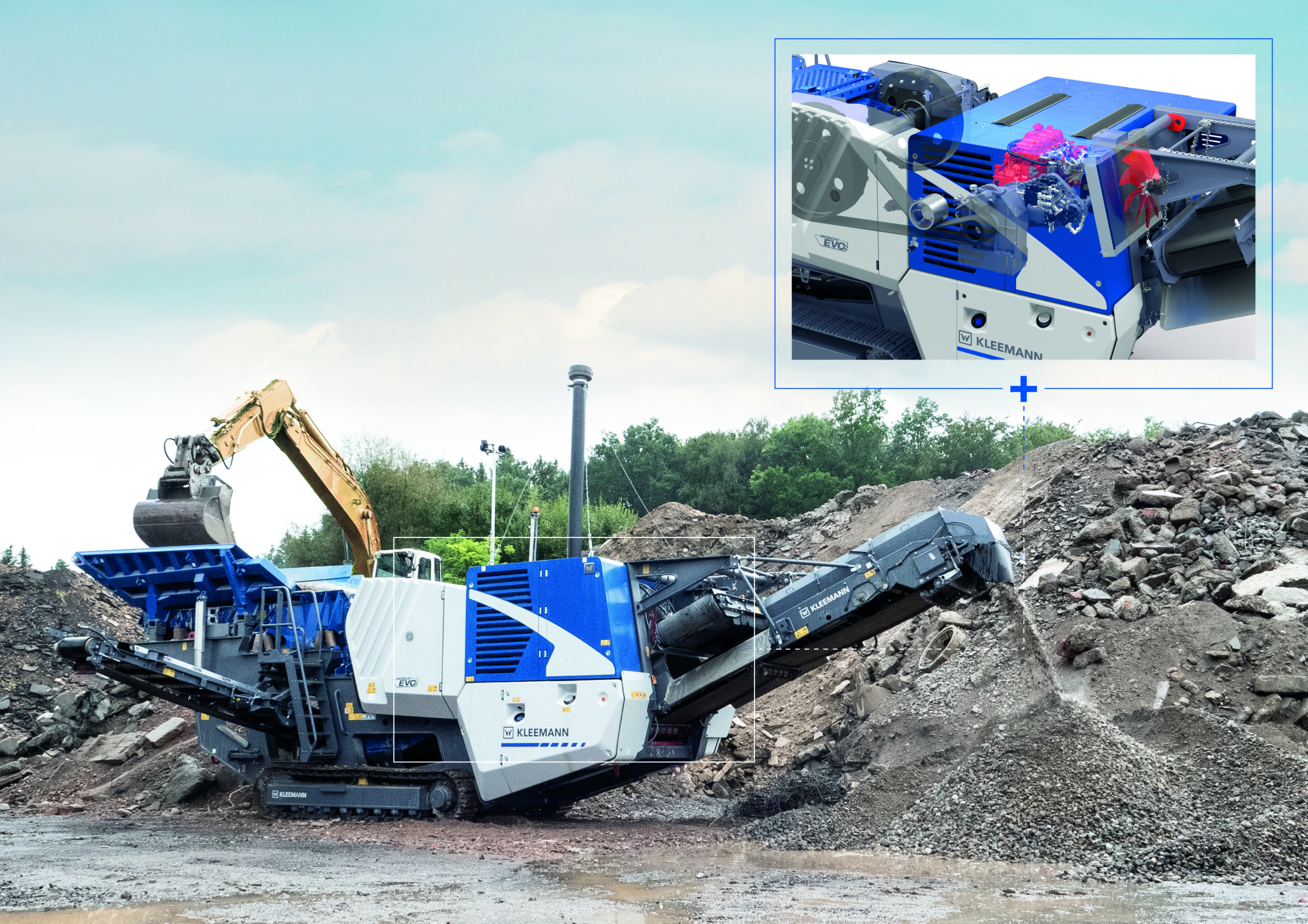 Die Grundlage für hohe Wirtschaftlichkeit: der optimierte Brecher-Direktantrieb der neuen EVO2-Generation von Kleemann. Bild: Wirtgen Group