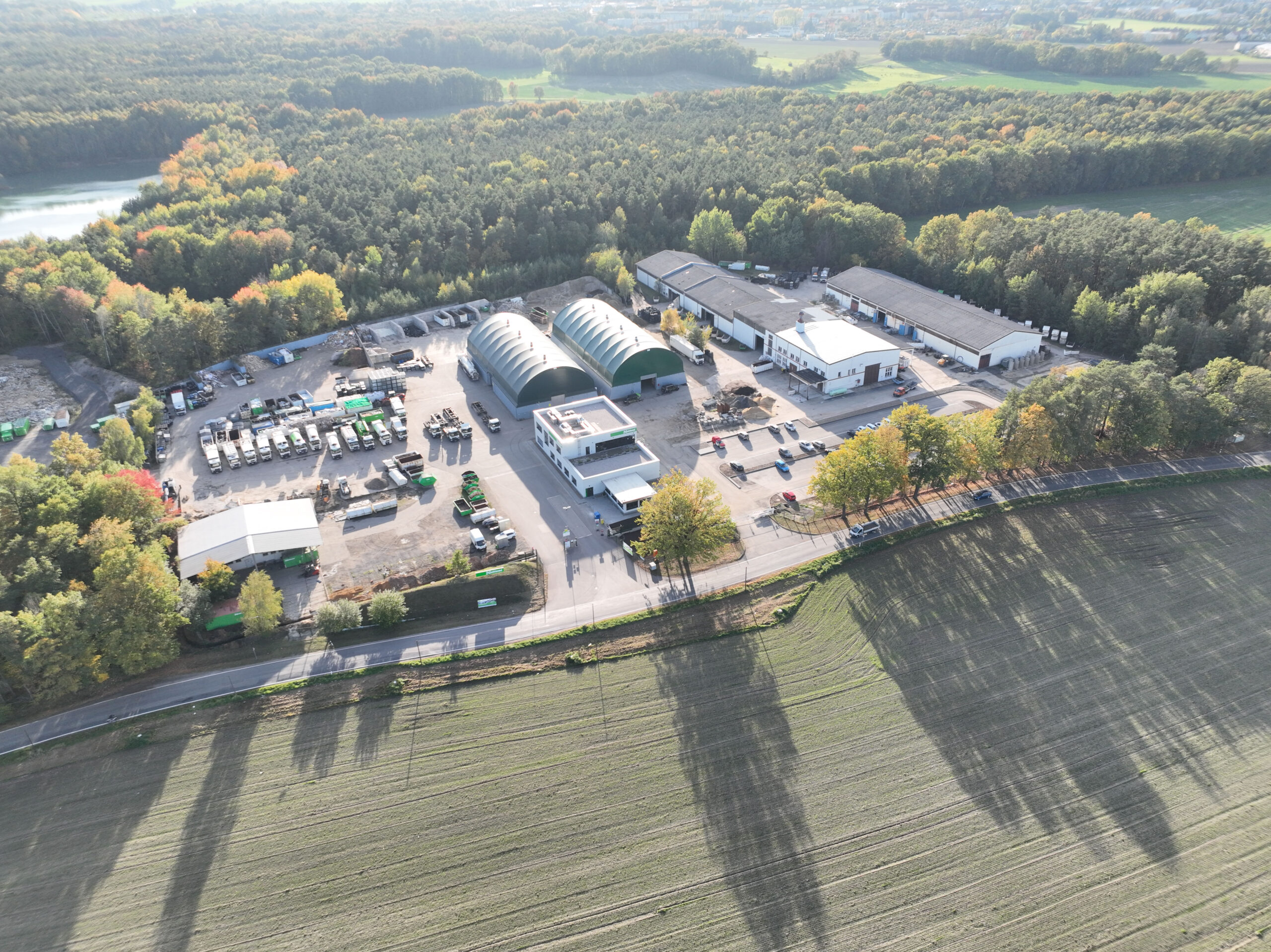 Das Gelände des neuen Standortes in Kamenz von oben. Bild: Nehlsen AG, Fotograf: Michael Ihle