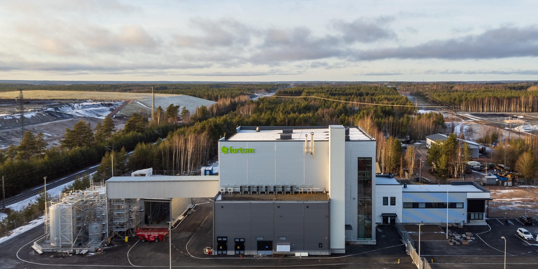 Die Anlage in Harjavalta ist Fortums Hub für Batterierecycling und ist das Zentrum eines geschlossenen Rohstoffkreislaufs in Europa. Copyright: Fortum