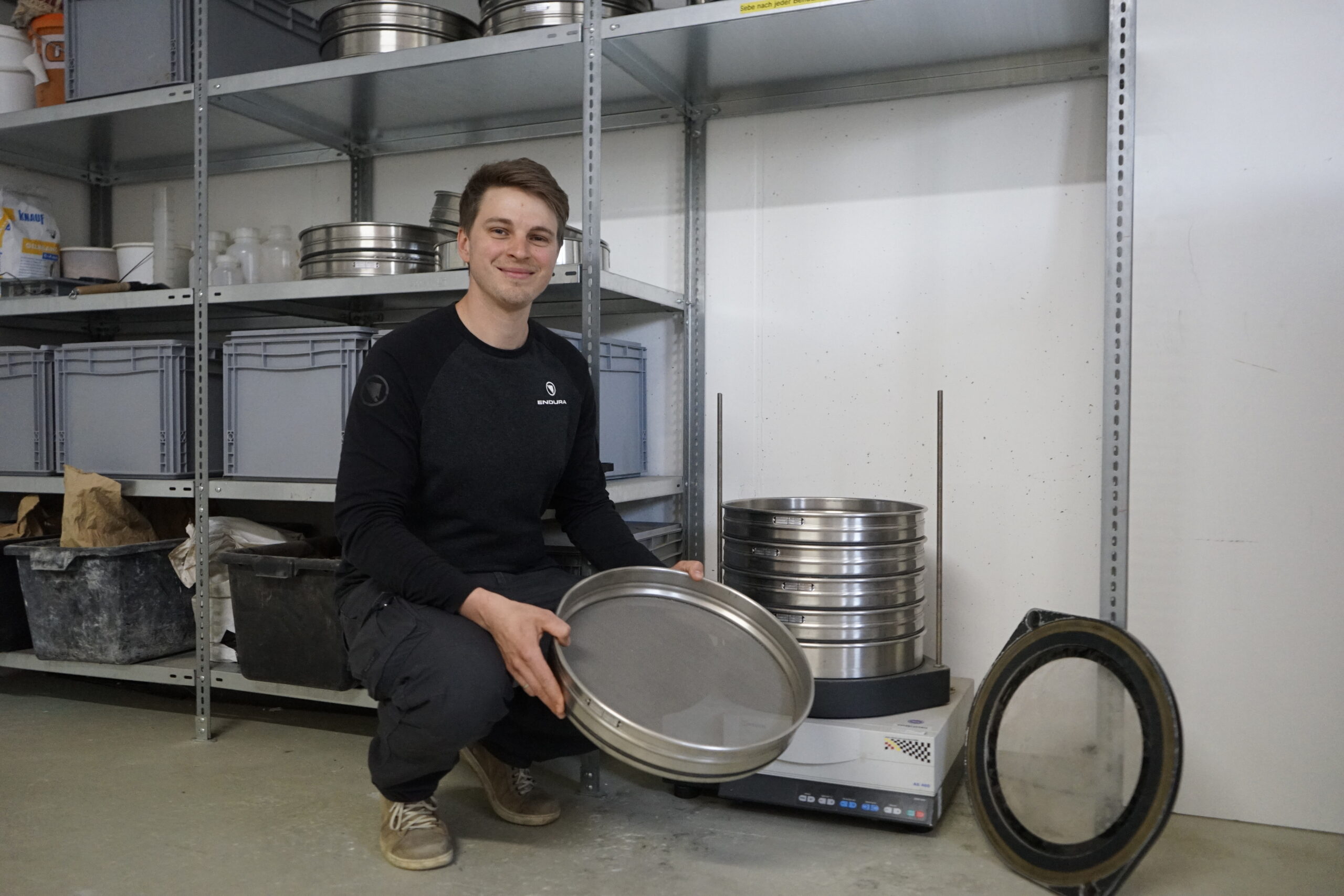 Im Prototypen des Studenten kommen unter anderem Siebe zum Einsatz. Copyright: FH Burgenland