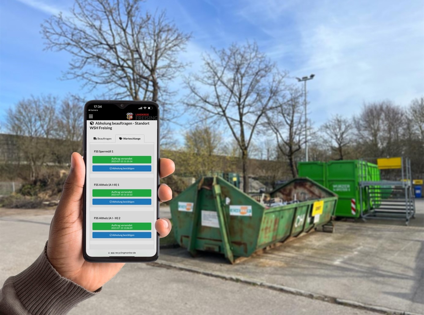 Die Digitalisierung vereinfacht das Containermanagement auf den Wertstoffhöfen. Copyright: RecyclingMonitor