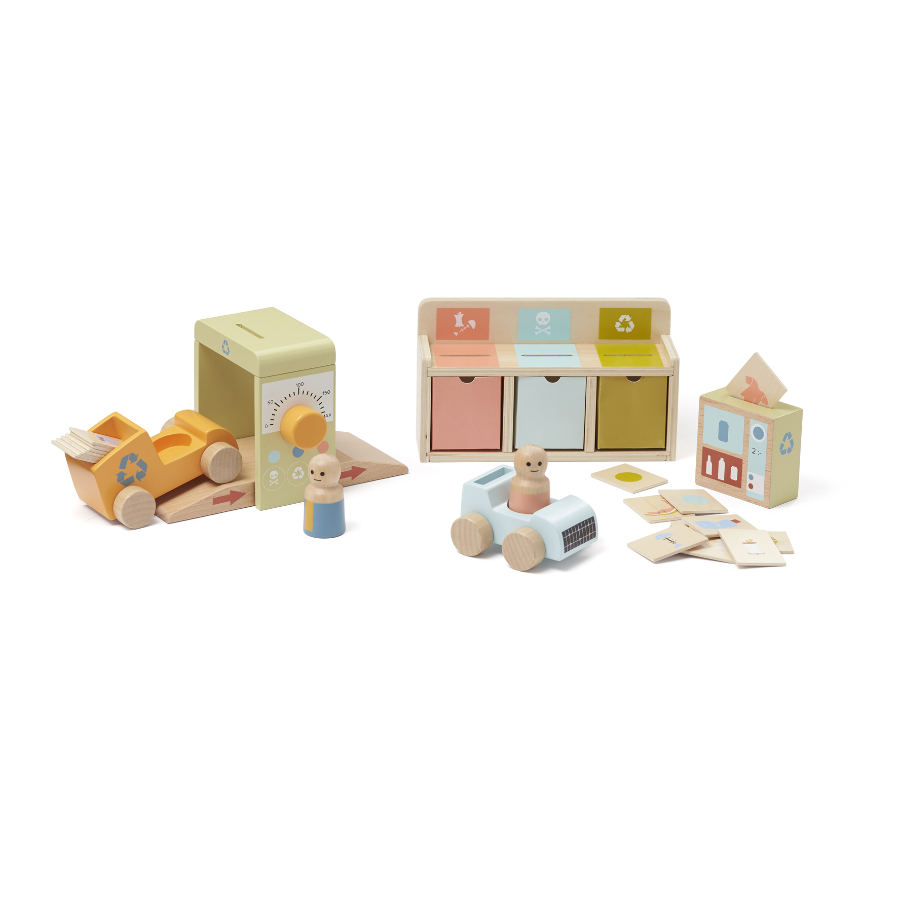 Mit der neuen Recycling Station AIDEN von Kid’s Concept lernen Kinder ab drei Jahren den spielerischen Umgang mit Müll und Wertstoffen. Copyright: Kid’s Concept