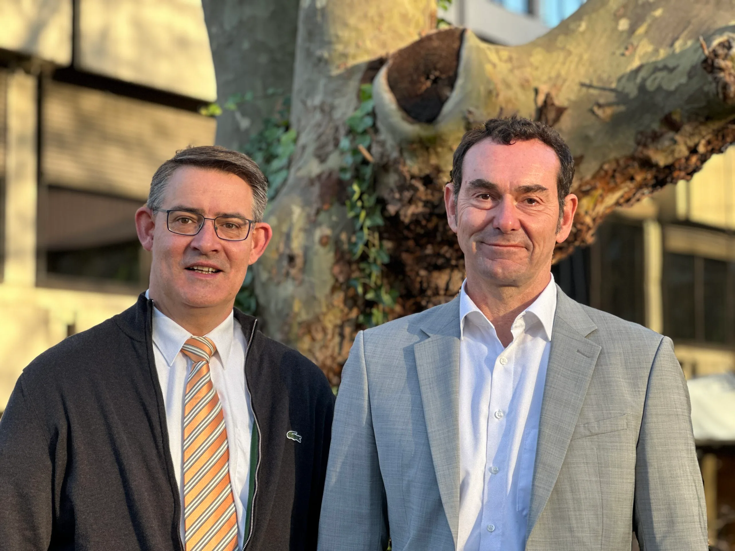 Markus Killer (l.) und Dr. Klaus Ockenfeld leiten seit November 2023 den Kupferverband. Copyright: Kupferverband e.V.
