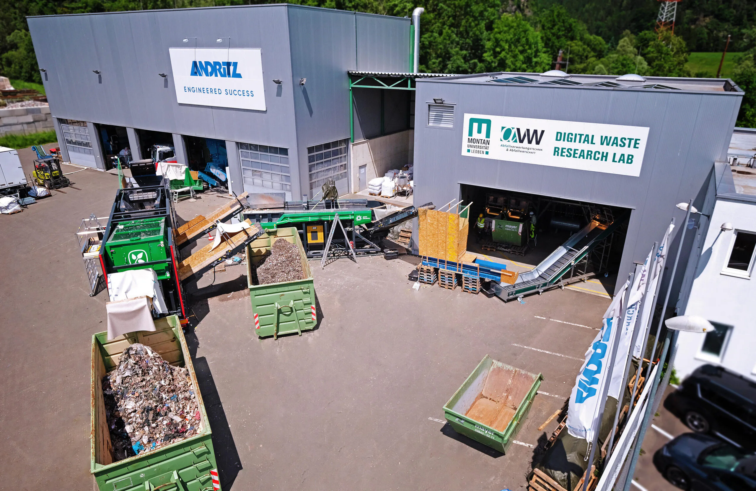ReWaste F-Versuche im Andritz Recycling Technology Center in St. Michael. Copyright: Andritz