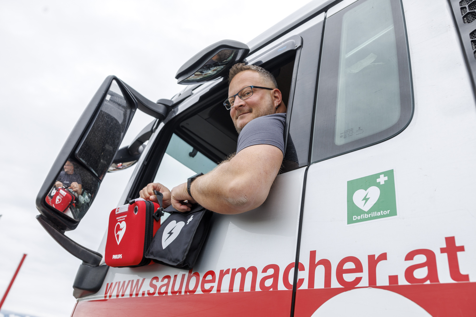 Werner Takatsch, Lkw-Fahrer Saubermacher. Copyright: Saubermacher/Erwin Scheriau