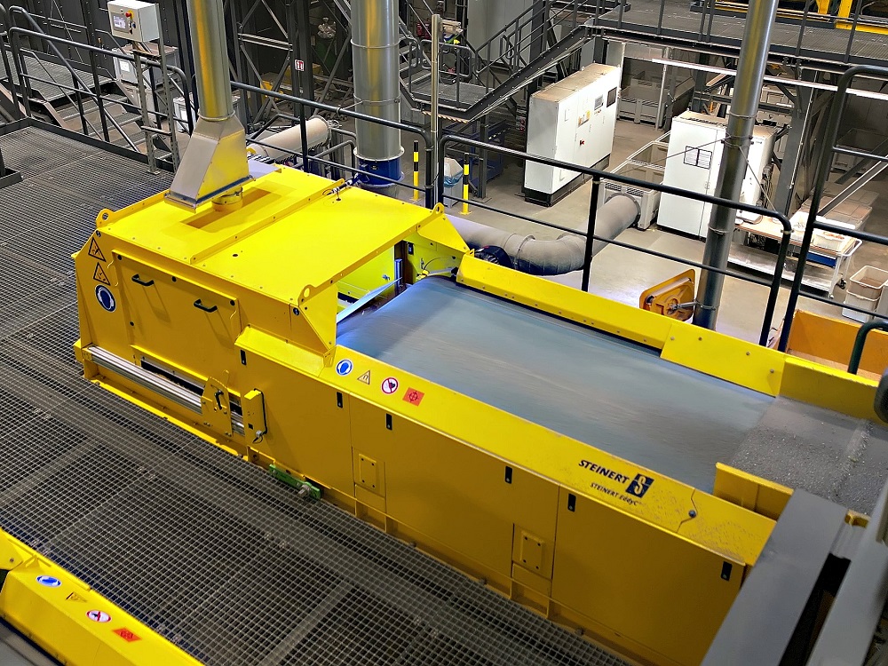 Steinert EddyC mit Splitcontrol. Für maximale Sortiereffizienz in Rostasche und Feinkornanwendungen. Copyright: Steinert