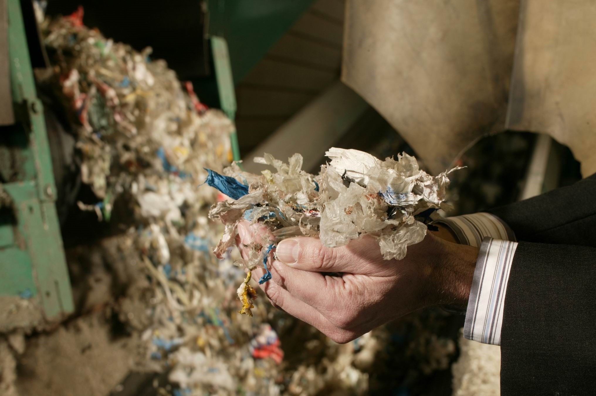 Gemischte Kunststoffabfälle, Rohmaterial für chemisches Recycling. Copyright: GreenDot