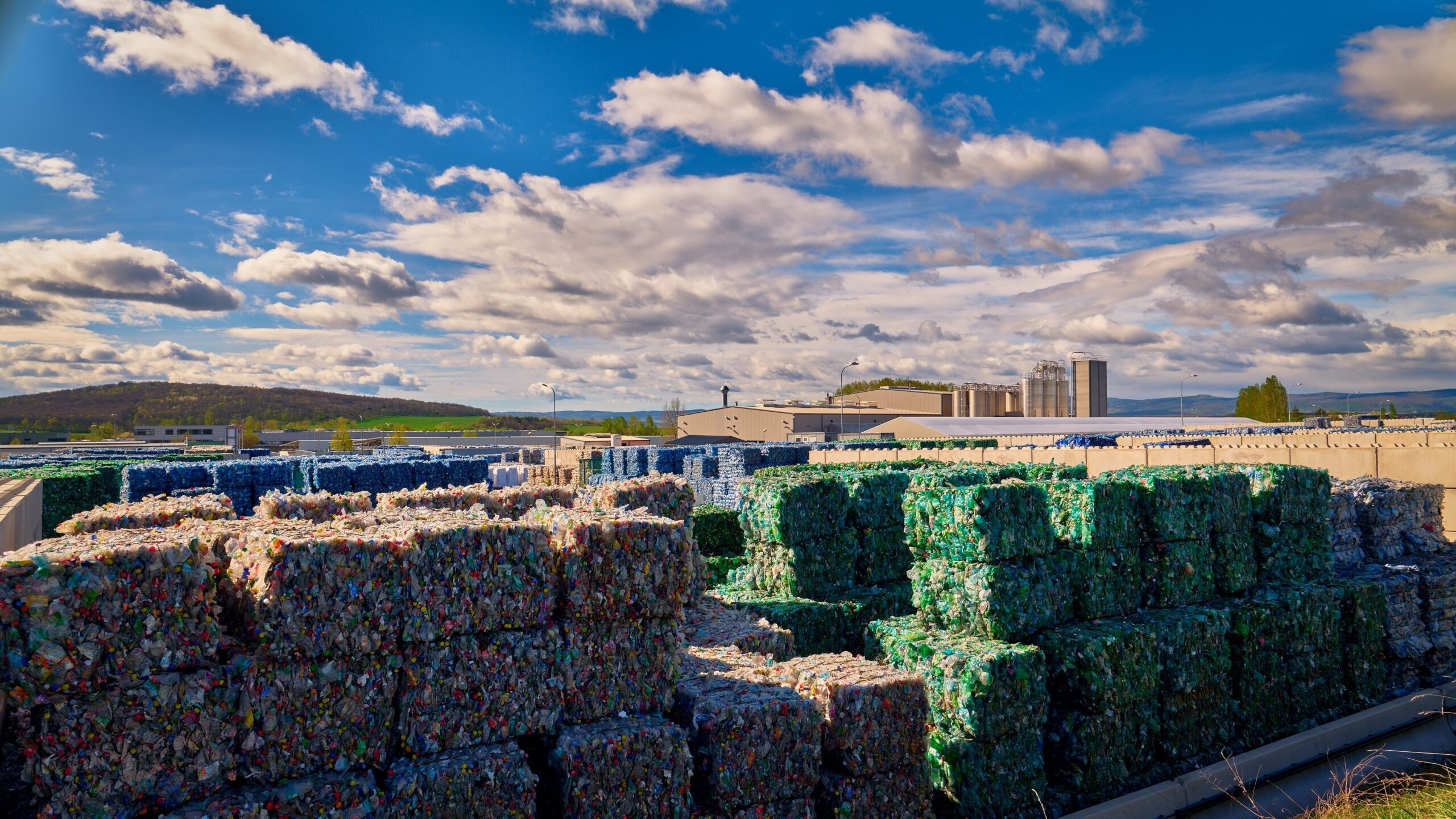 Das PET Ballenlager in der Pet-to-Pet-Recyclinganlage in Müllendorf. Copyright: Pet-to-Pet