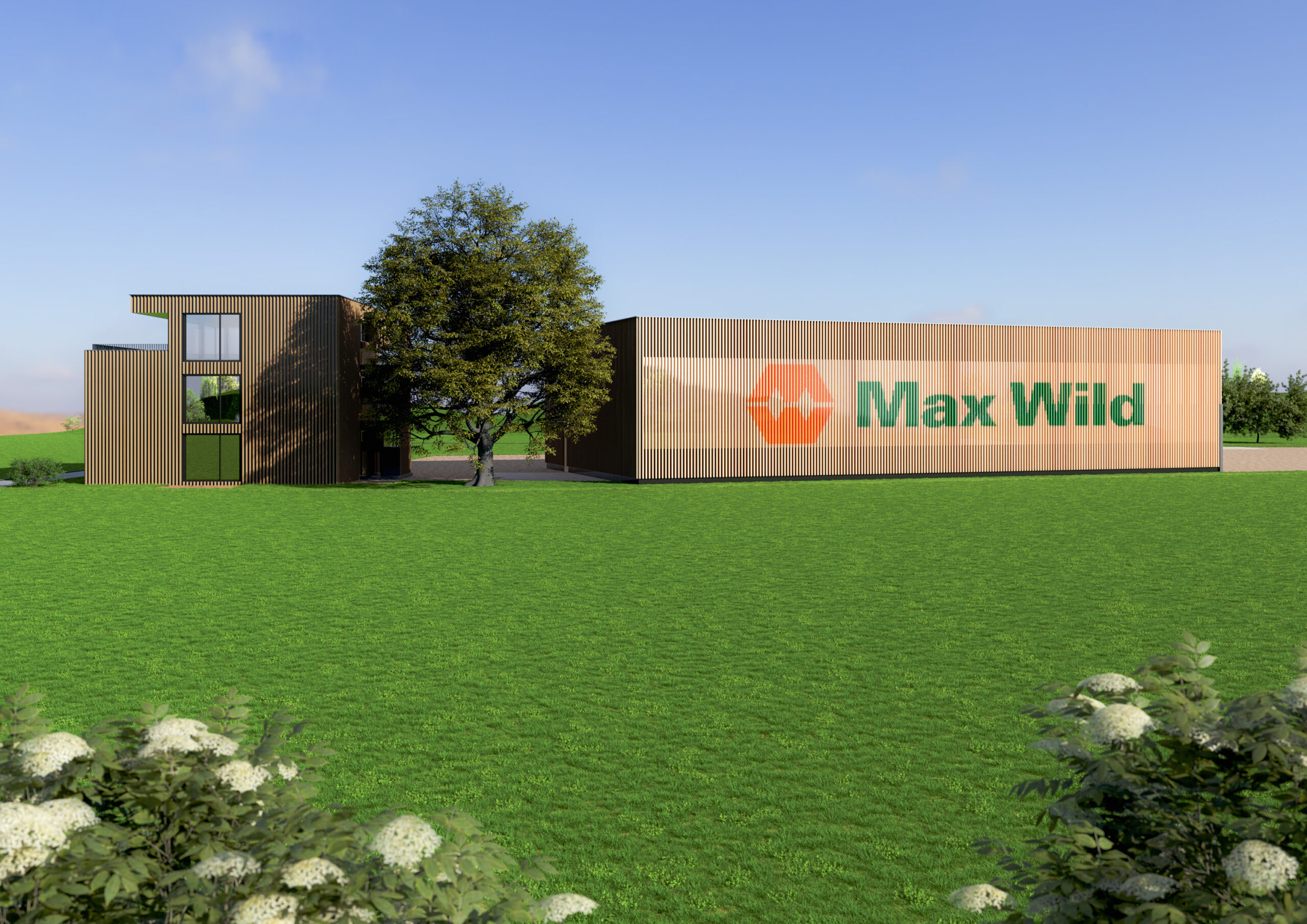Der Neubau wird in Holzbauweise entstehen; bei der Energieversorgung setzt Max Wild in Leutkirch auf eine Kombination aus Wärmepumpe und PV-Anlage. Copyright: Max Wild