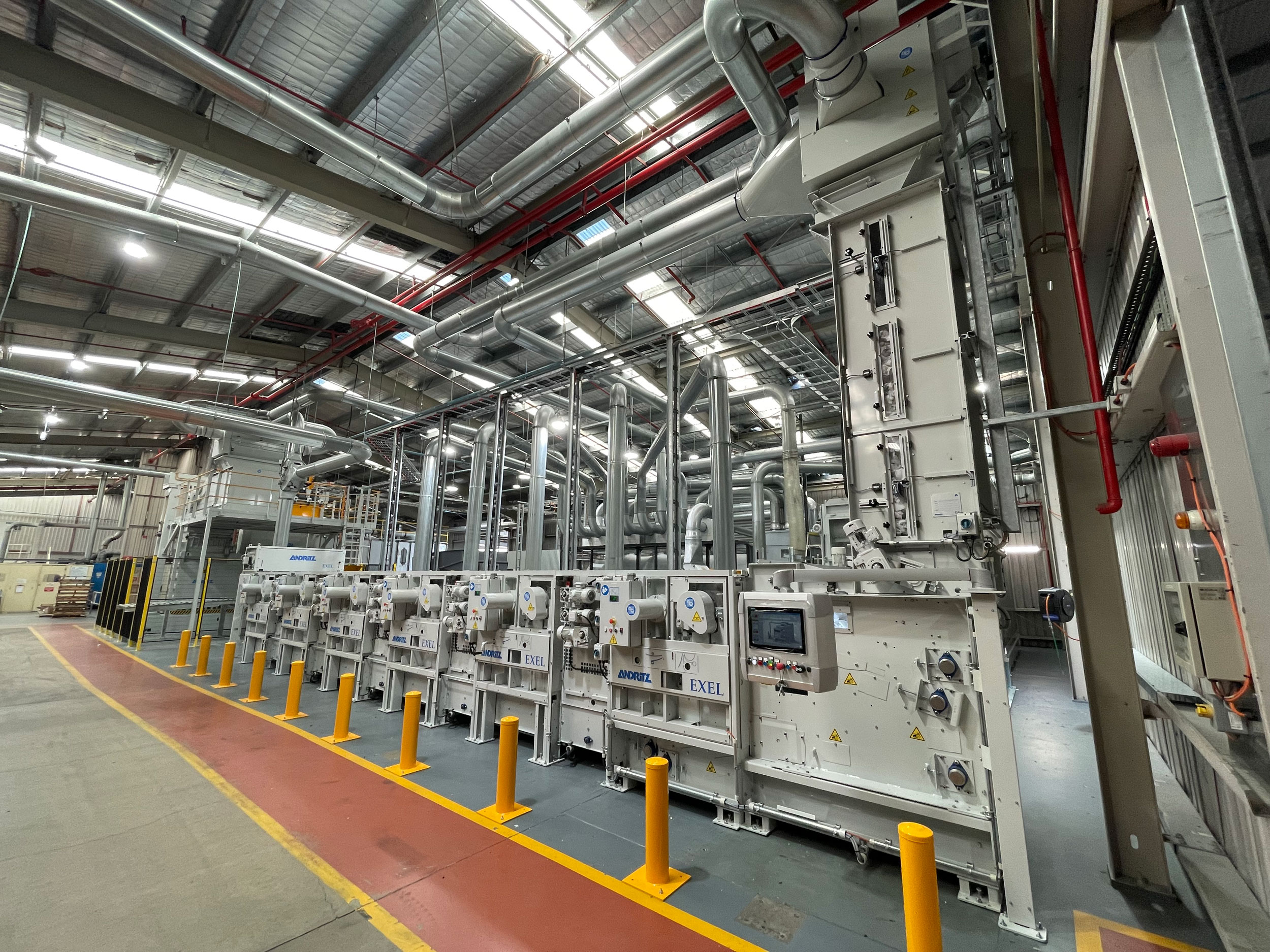 Andritz reXline tearing für Textil-Recycling im Matratzenwerk von Sealy Australia in Brisbane. Copyright: Andritz
