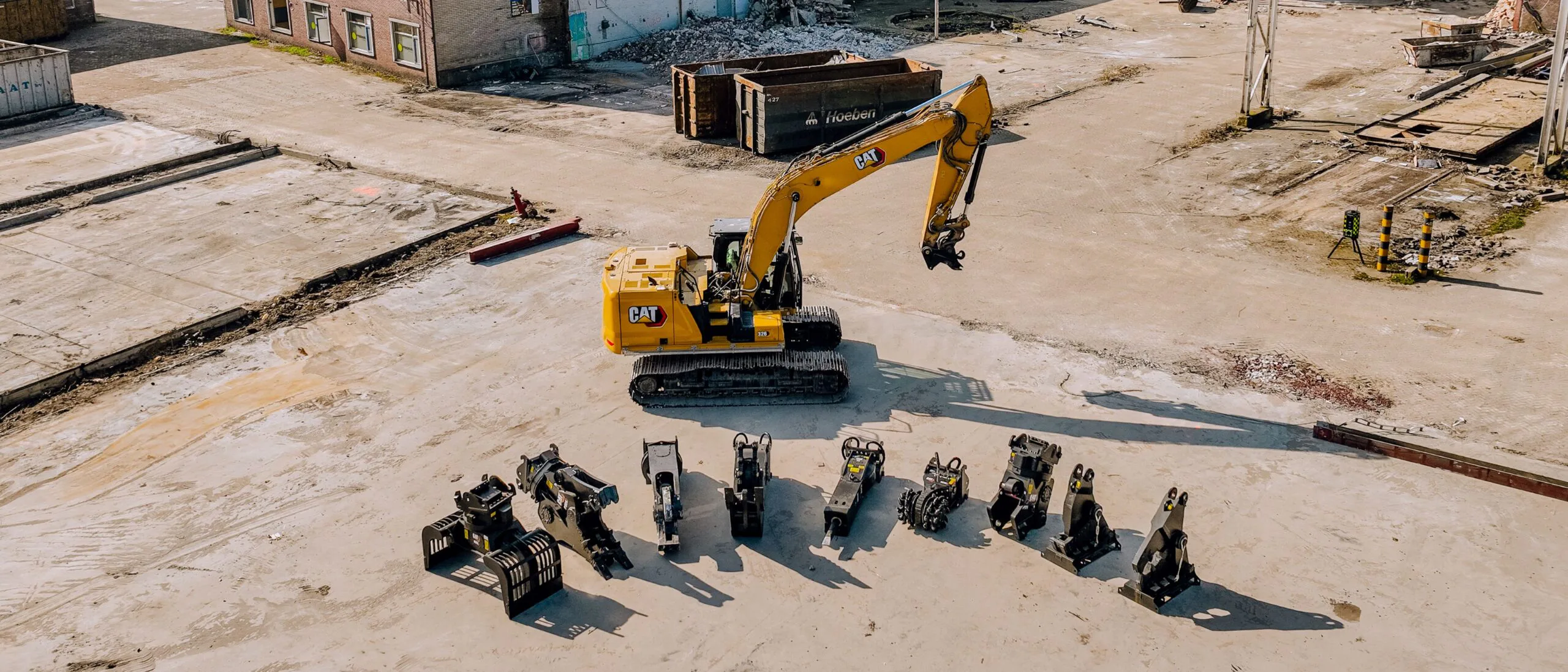 Anbaugeräte innerhalb von Sekunden von der Kabine aus wechseln: Das sollen der HCCW20, HCCW30 und HCCW40 ermöglichen. Copyright: Caterpillar