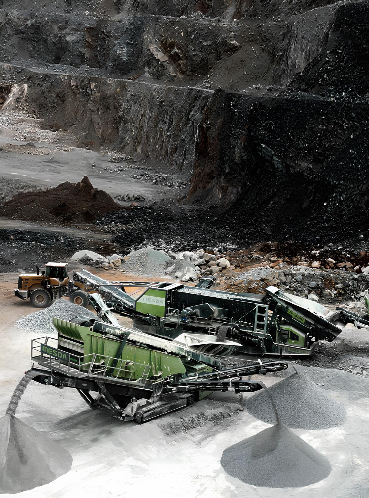 Die vollelektrische Plug-in-Horizontalsiebanlage S12 von Mesda: Leistungsstarke und energieeffiziente Lösung für anspruchsvolle Einsätze in Naturstein, Mining und Recycling. Copyright: Mesda Deutschland GmbH & Co. KG