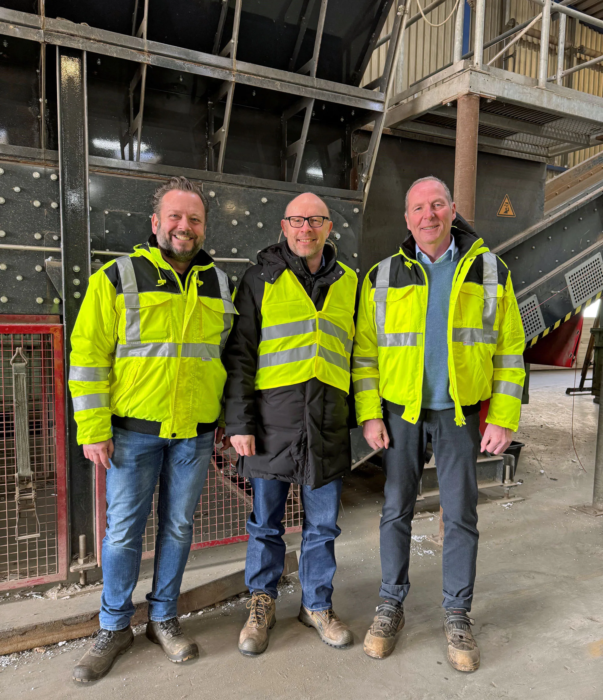 v.l.n.r. Sascha Langen, Betriebsleiter RRG, Rewindo-Geschäftsführer Michael Vetter, Bernfried Ahle, Geschäftsführender Gesellschafter RRG Copyright: Rewindo GmbH