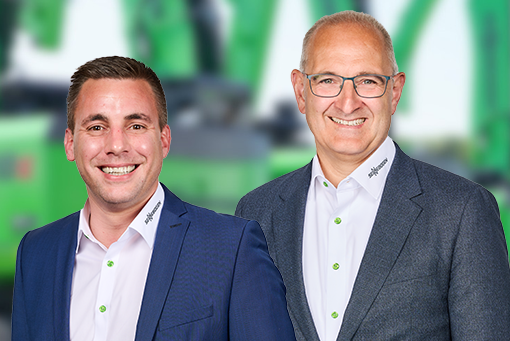 Die neuen Geschäftsführer der Sennebogen-Vertriebs GmbH & Co. KG in Steinach: Peter Kröninger (links) und Christian Kaiser (rechts).  Copyright: Sennebogen