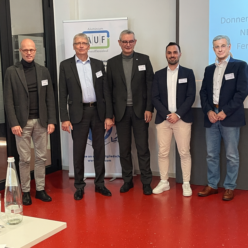 Der neu gewählte A|U|F-Vorstand: (v.l.n.r.) Jürgen Einck, (Drees & Sommer), Thomas Lauritzen, (Vorstandsvorsit-zender A|U|F), Ralf Seufert, (Hydro Building Systems), Jo-nas Reischmann, (RAICO Bautechnik), Arnd Brinkmann, (Gutmann Bausysteme). Es fehlen auf dem Foto: Oliver Windeck, (Windeck Metallbau) und Christoph Wahl, (HD Wahl). Copyright: A|U|F